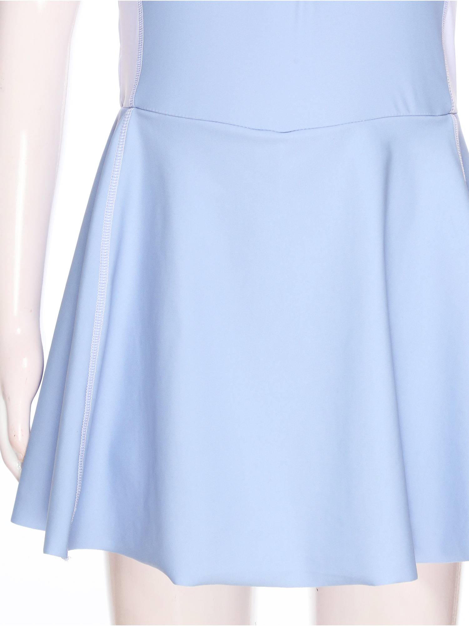 Girls Short Sleeve Color Block A-line Swimming Dress