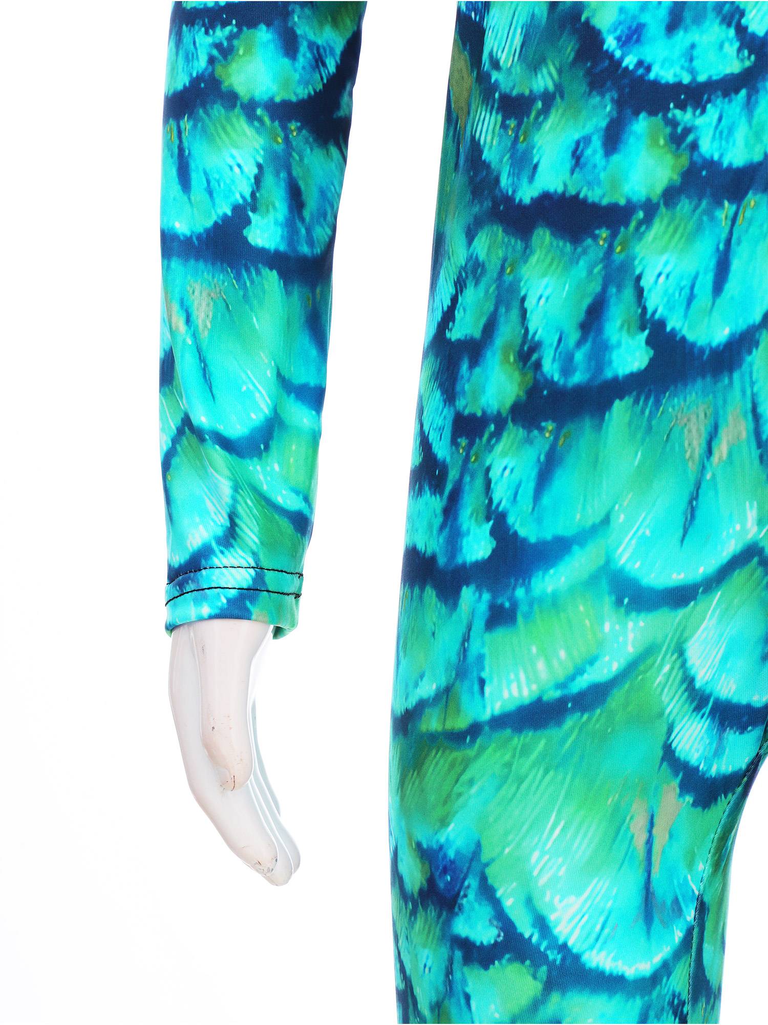 Girls Long Sleeve Skeleton Print Front Zipper Halloween Costume Jumpsuit