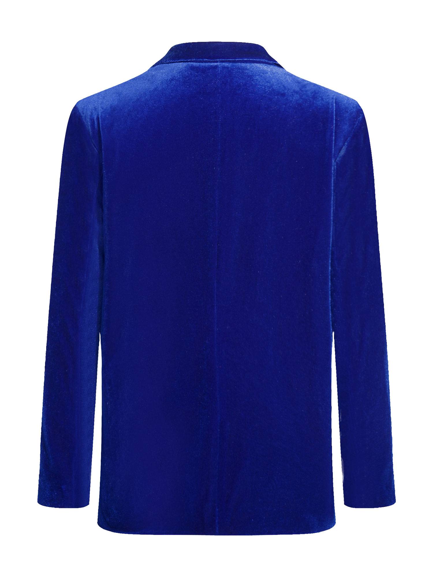 Kids Boys Long Sleeve Velvet One Button Prom Tuxedo Blazer