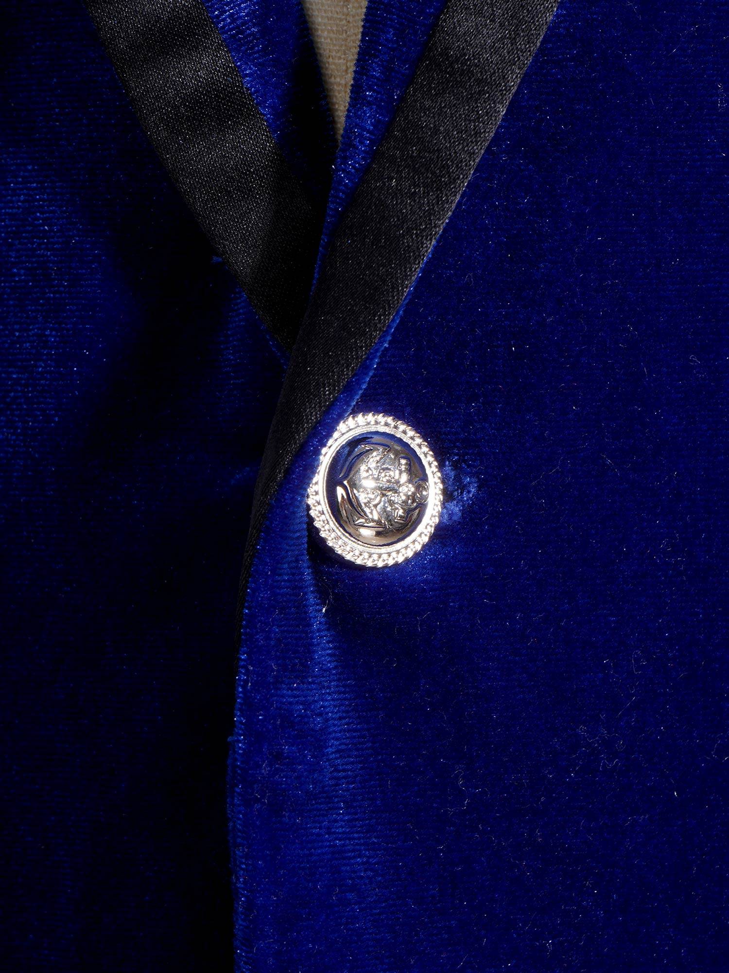 Kids Boys Long Sleeve Velvet One Button Prom Tuxedo Blazer