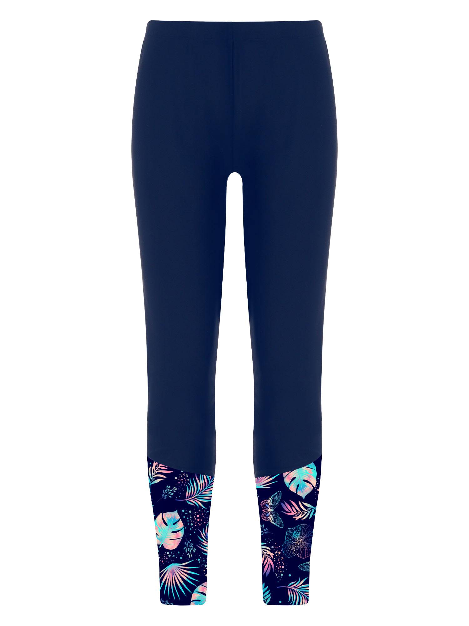 Kids Girls High Waist Fish Scales Print Swimming Pants