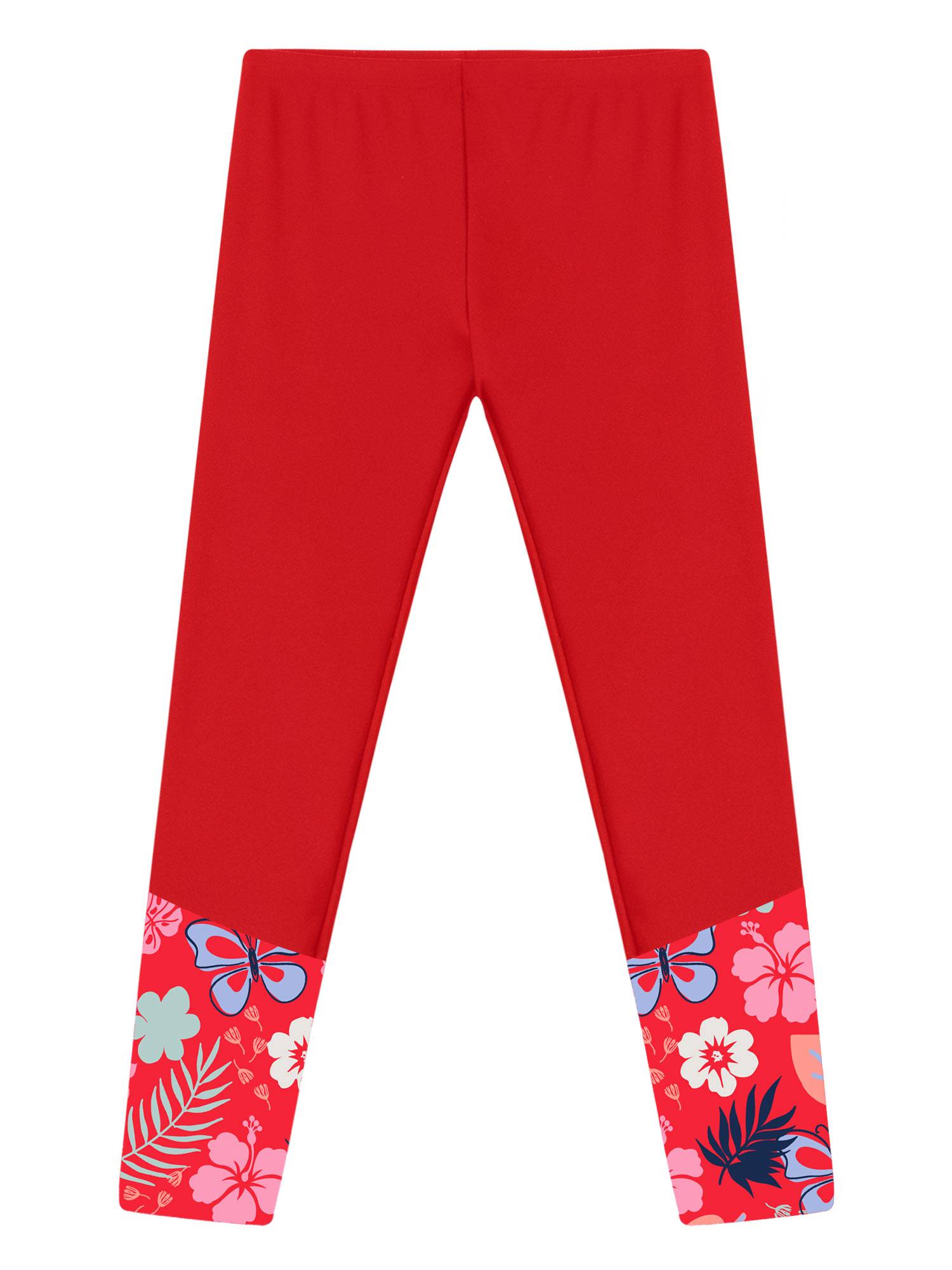 Kids Girls High Waist Fish Scales Print Swimming Pants