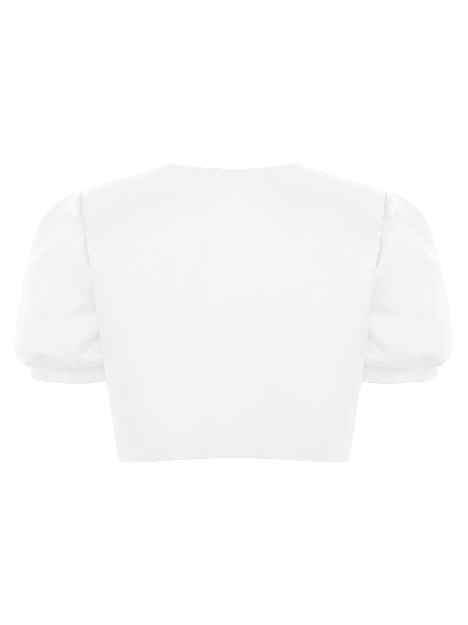 Kids Girls Puff Sleeve3D Applique Bolero Flower Girls Shrug