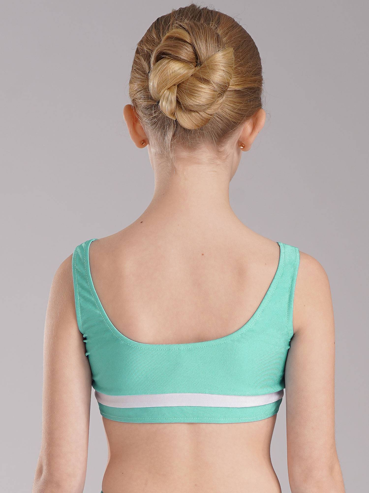 Kids Girls 2pcs Sleeveless Vest Top with Shorts Sports Set for Gymnastics Yoga