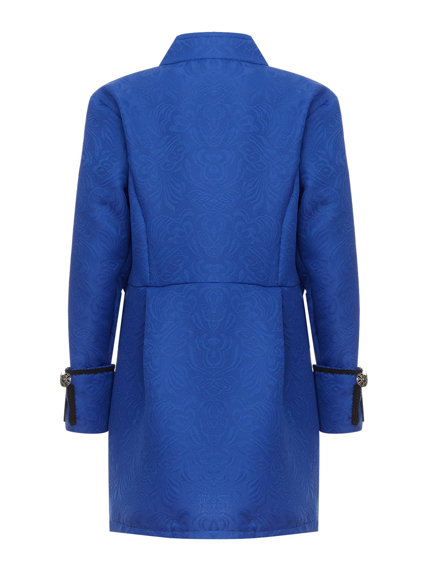 Boys Stand Collar Long Sleeve Embroidery Button Medieval Vintage Costume Coat