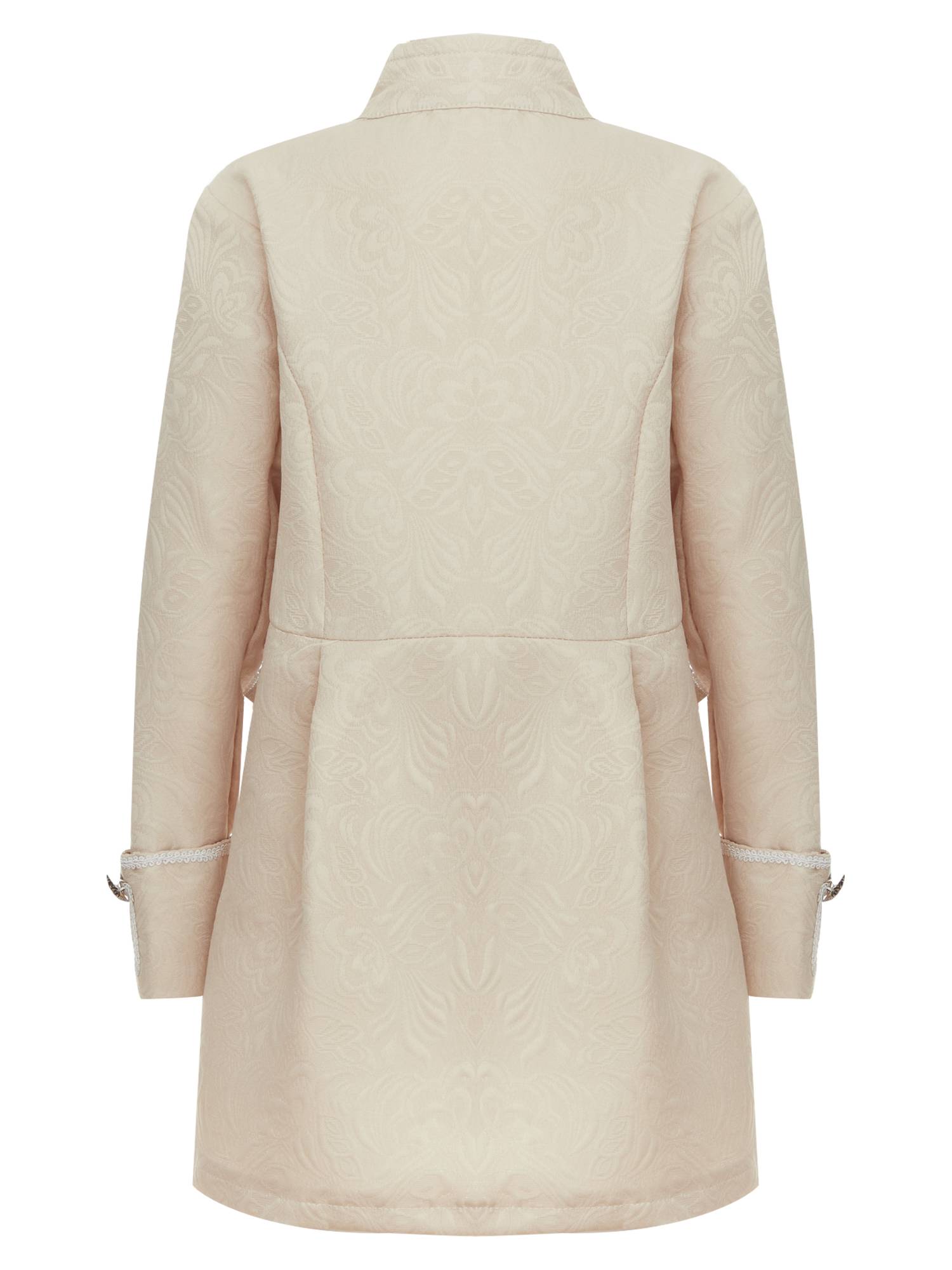 Boys Stand Collar Long Sleeve Embroidery Button Medieval Vintage Costume Coat