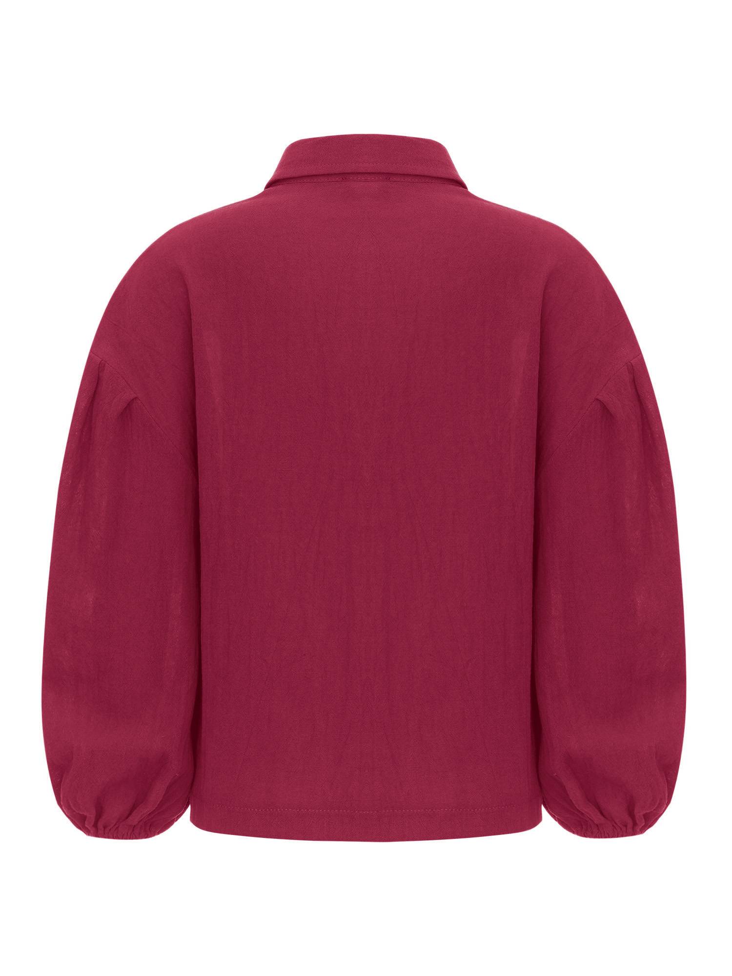 Kids Boys Long Sleeve Lace-up Solid Color Medieval Pirate Shirt