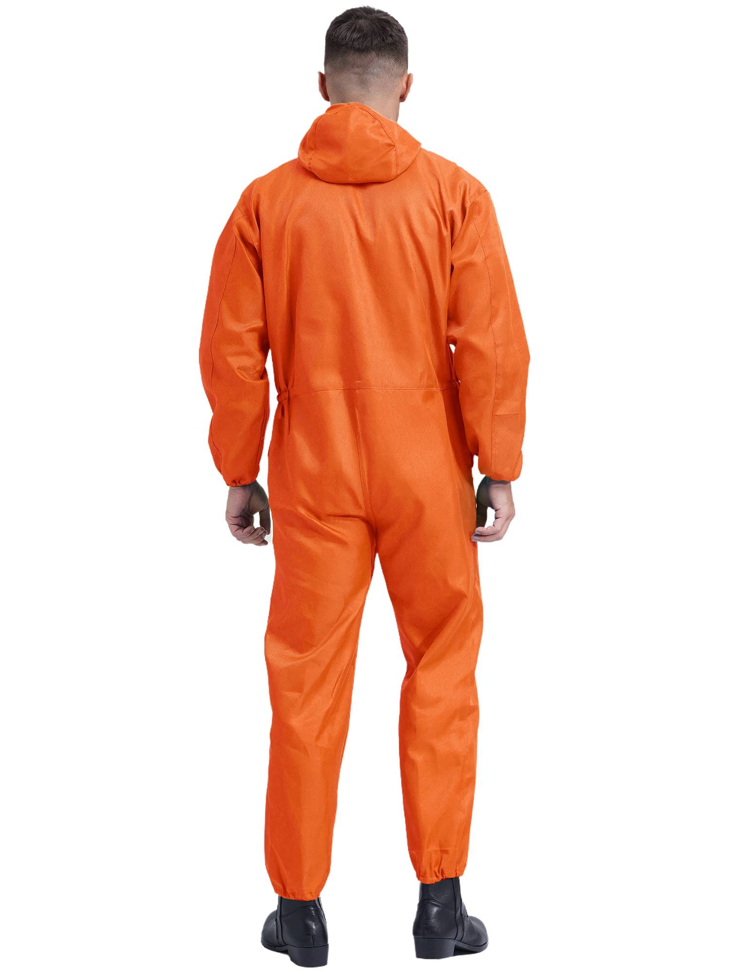 Men Dustproof Long Sleeve Front Zipper Overalls Jumpsuit