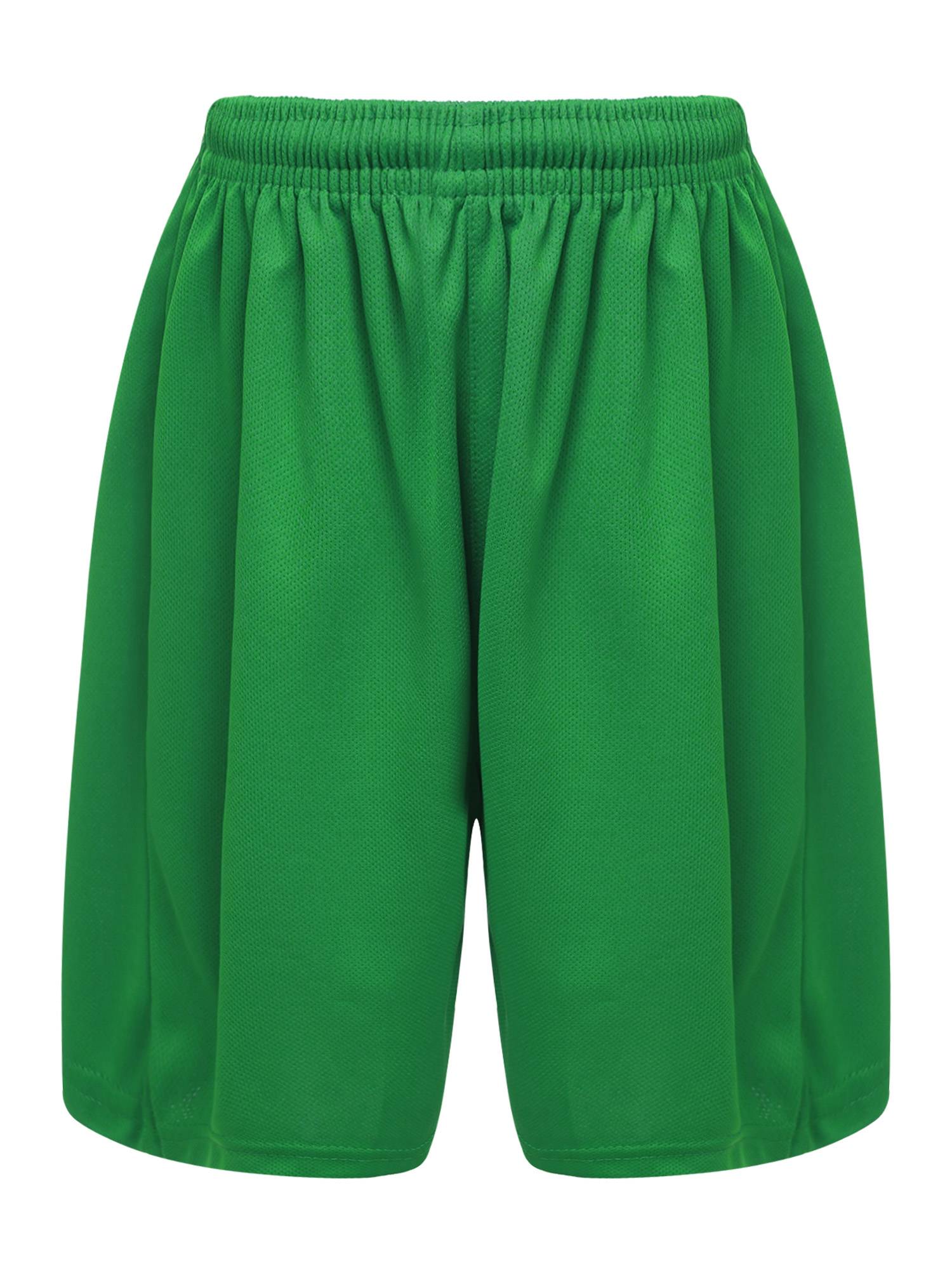 Kids Boys Solid Color Athletic Drawstring Sports Trunks