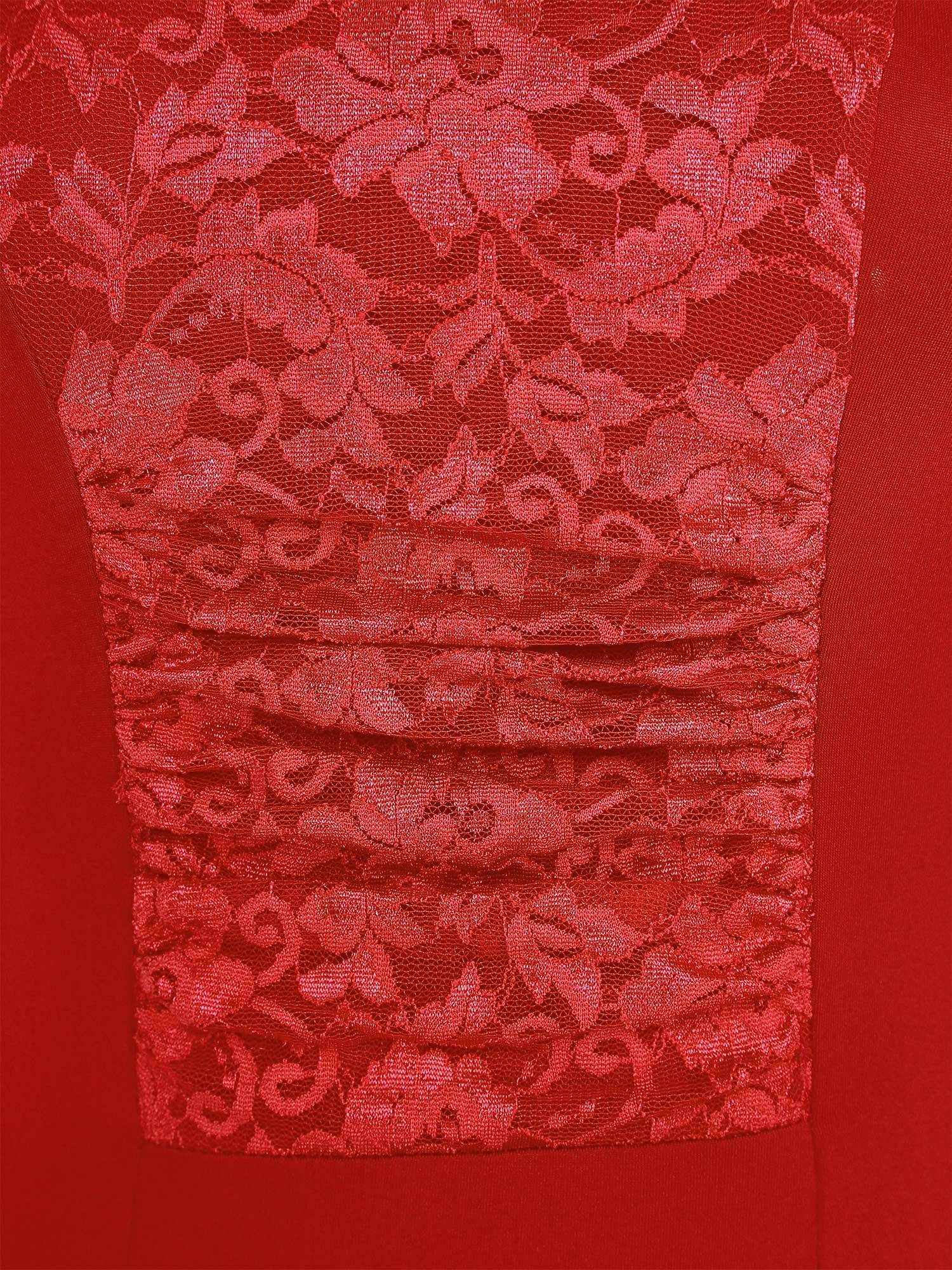 Women Long Sleeve Lace Ballroom Dance Dress