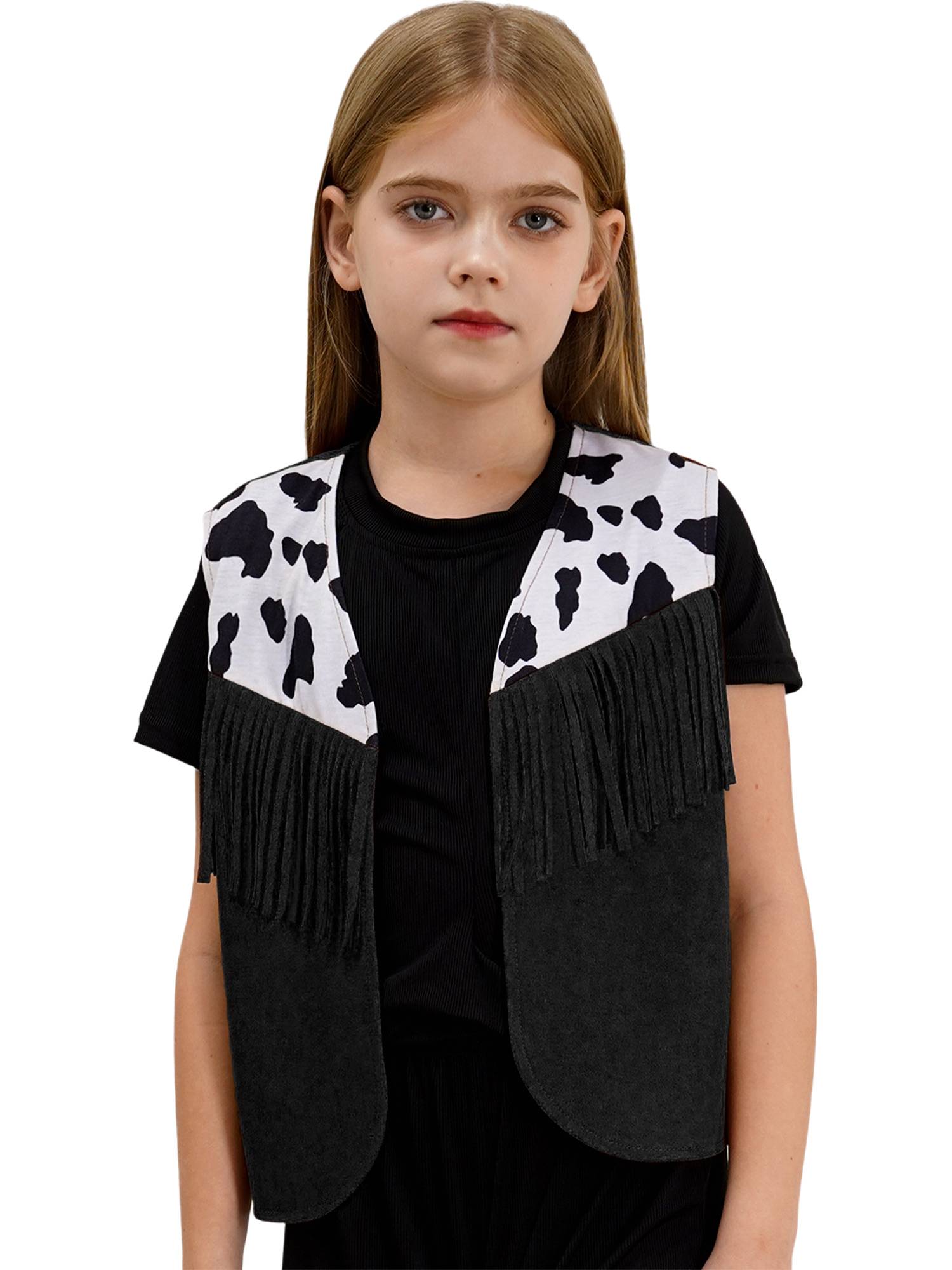 Kids Cowboy Cowgirl Costume Sleeveless Fringe Vest