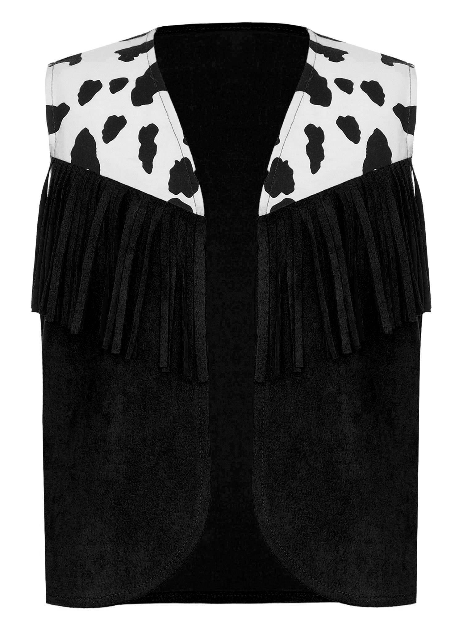 Kids Cowboy Cowgirl Costume Sleeveless Fringe Vest