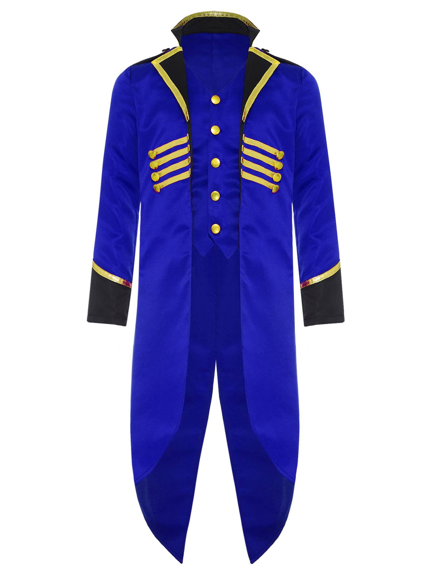 Kids Boys Medieval Steampunk 2-in-1 Long Sleeve Tailcoat