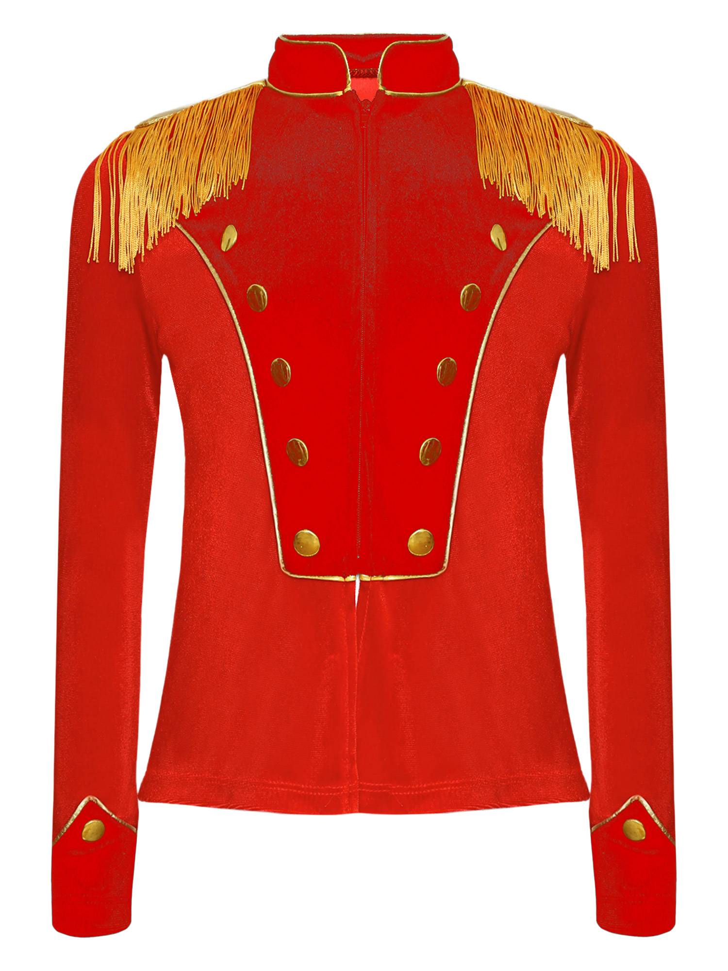 Kids Halloween Circus Ringmaster Costume Long Sleeve Tassel Velvet Jacket