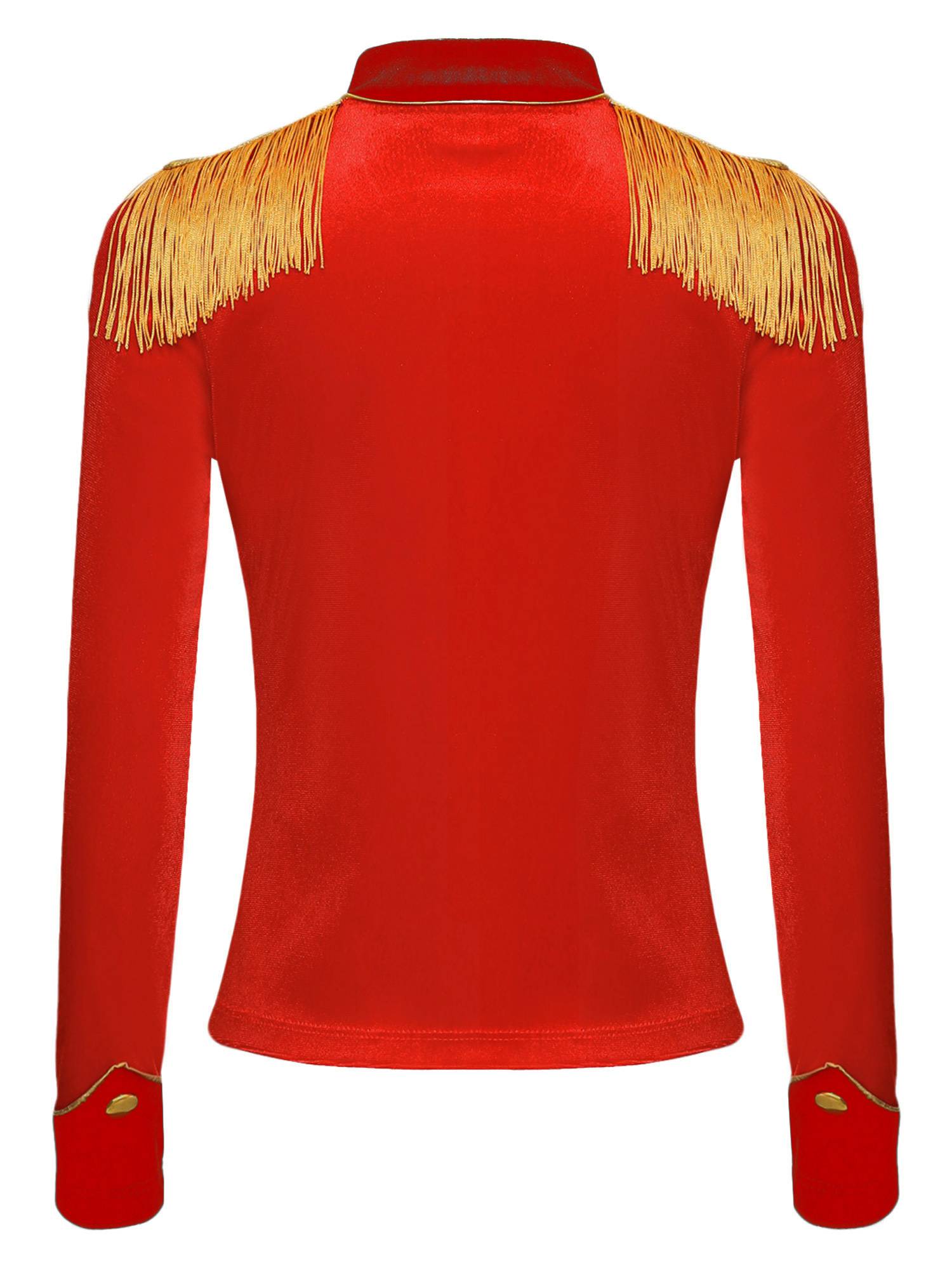 Kids Halloween Circus Ringmaster Costume Long Sleeve Tassel Velvet Jacket