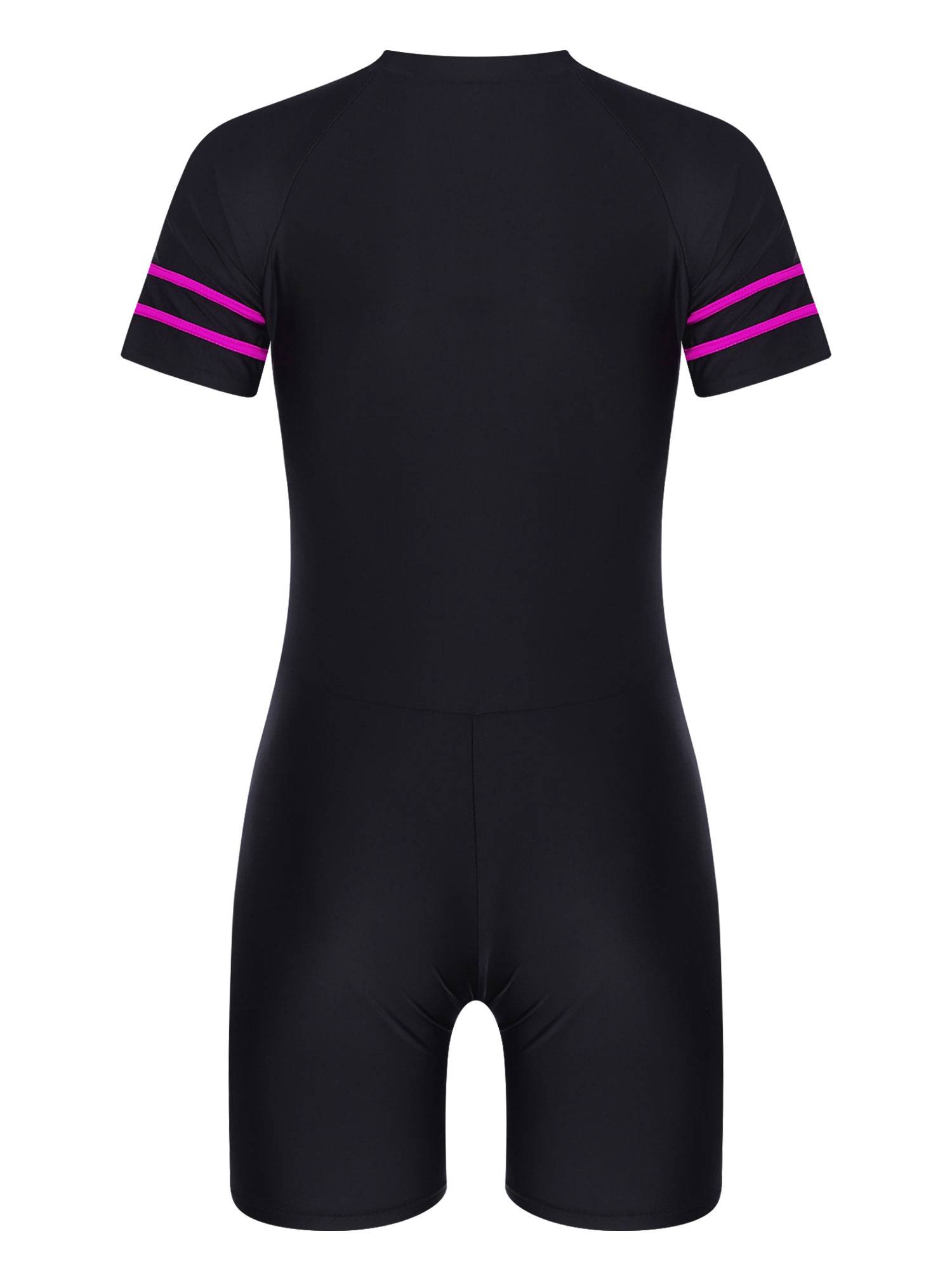 Women Short Sleeve One-piece Swimsuit UPF 50 Rash Guard