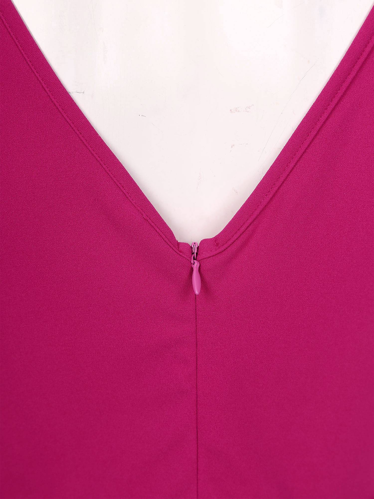 Women Short Sleeve Ruffles Bodycon Midi Pencil Dress for Work Cocktail