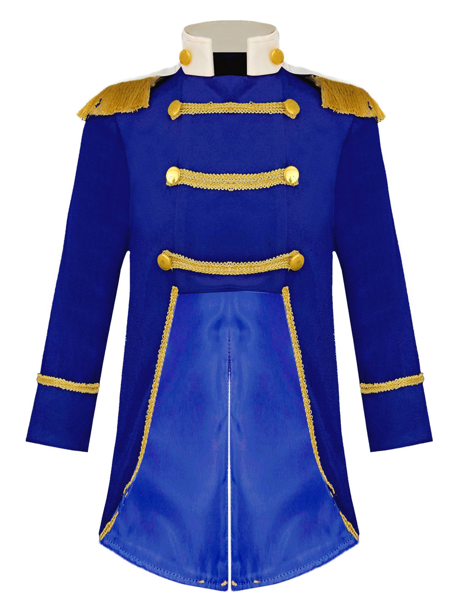 Toddler Boys Long Sleeve Gold Fringe Tailcoat Prince Costume