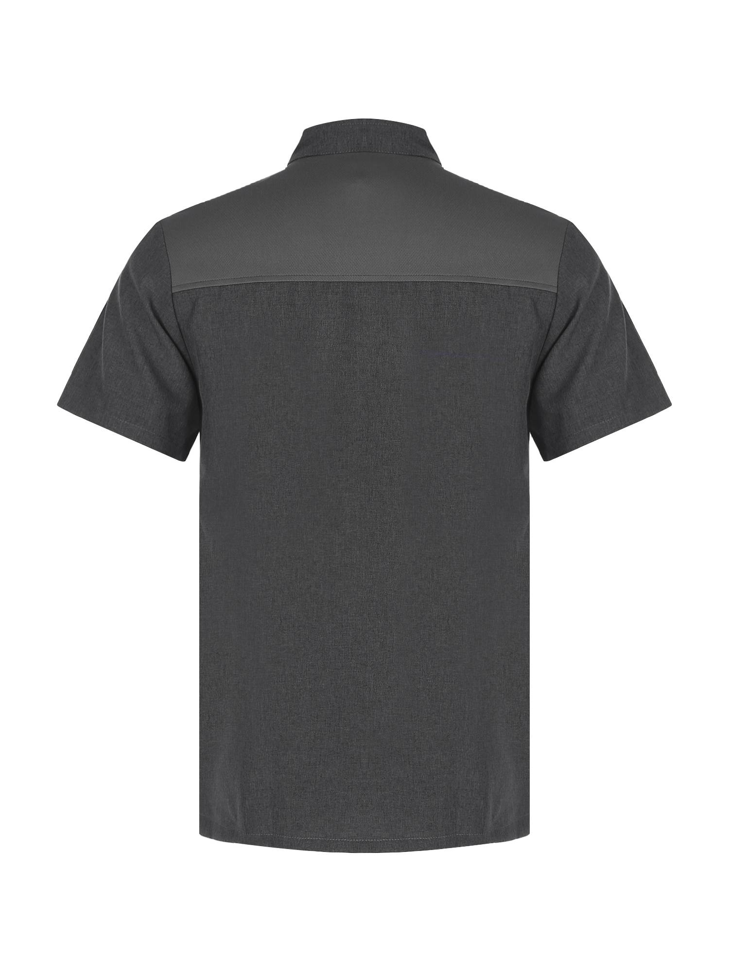 Adults Short Sleeve Stand Collar Button Chef Shirt Kitchen Uniform