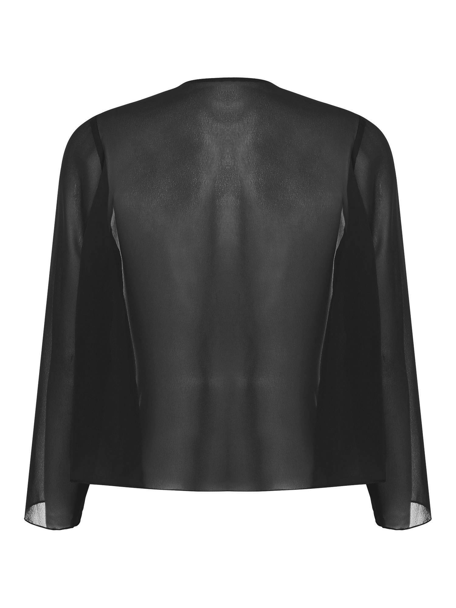 Women Sequins Rhinestones Long Sleeve Open Front Bolero Jackets