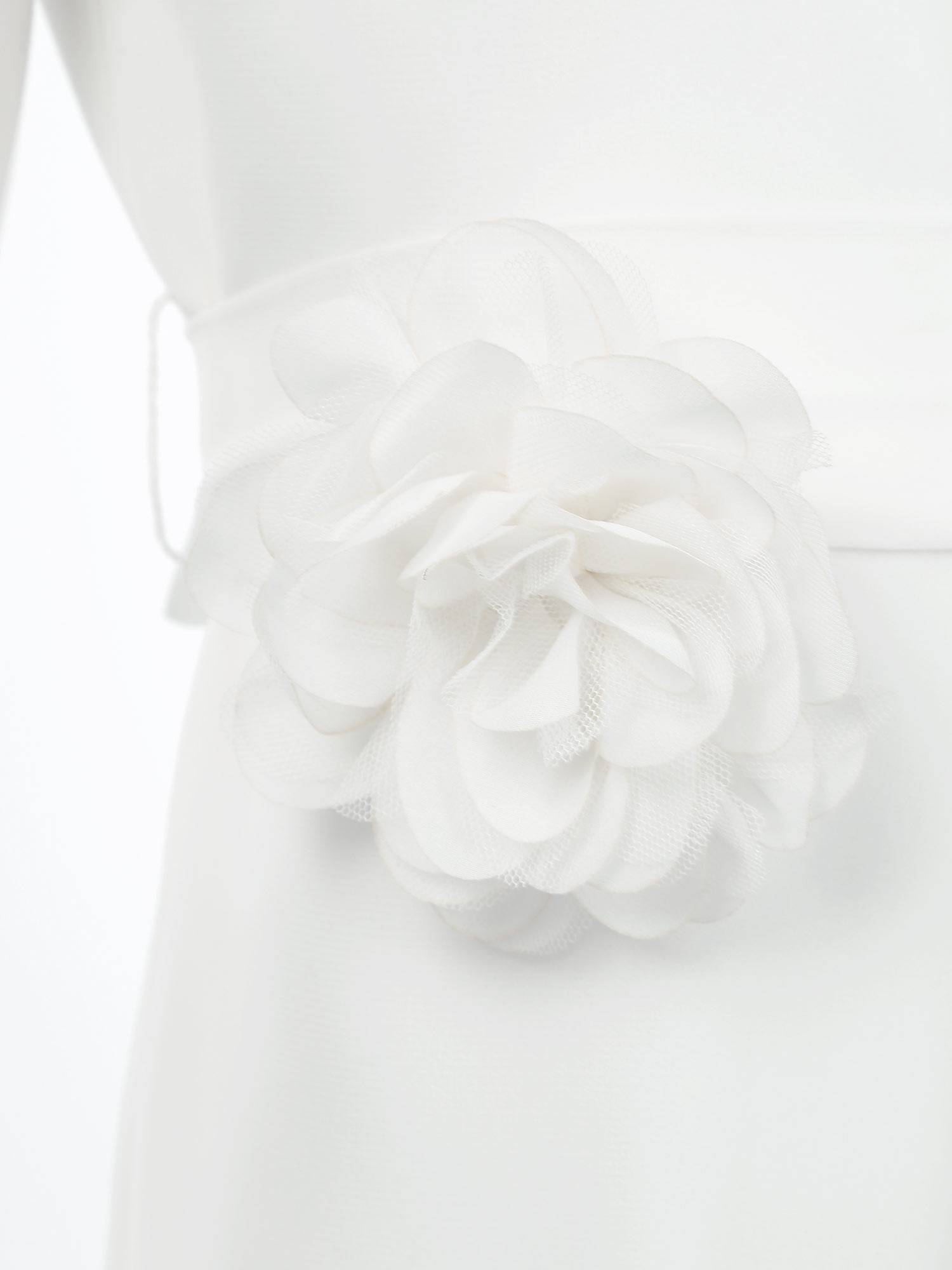 Kids Girls Short Sleeve Flower Applique Jumpsuit for Party