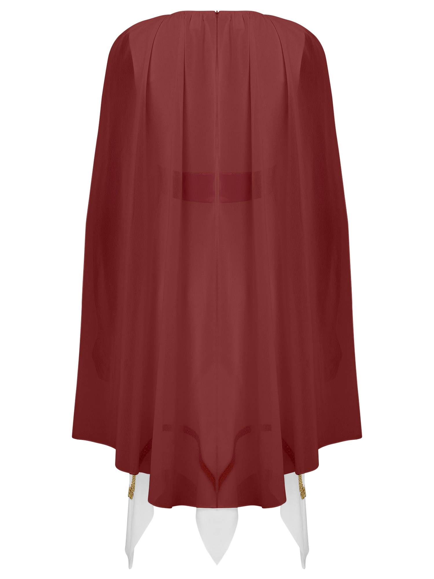 Women Sleeveless Asymmetrical A-line Tunic Ancient Greek Toga Dress with Cape