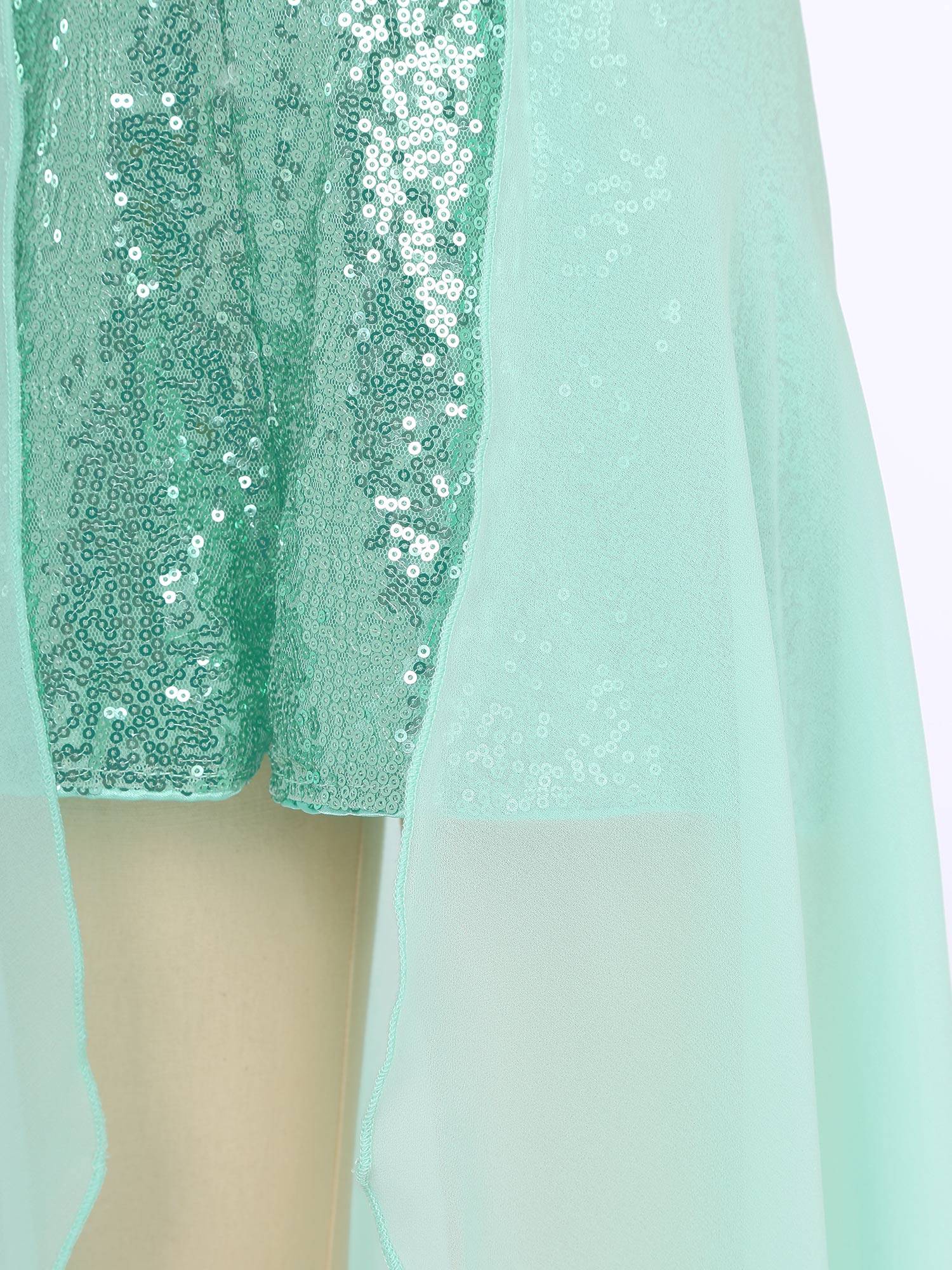 Kids Girls Sleeveless Sparkly Sequin Jumpsuit Dress