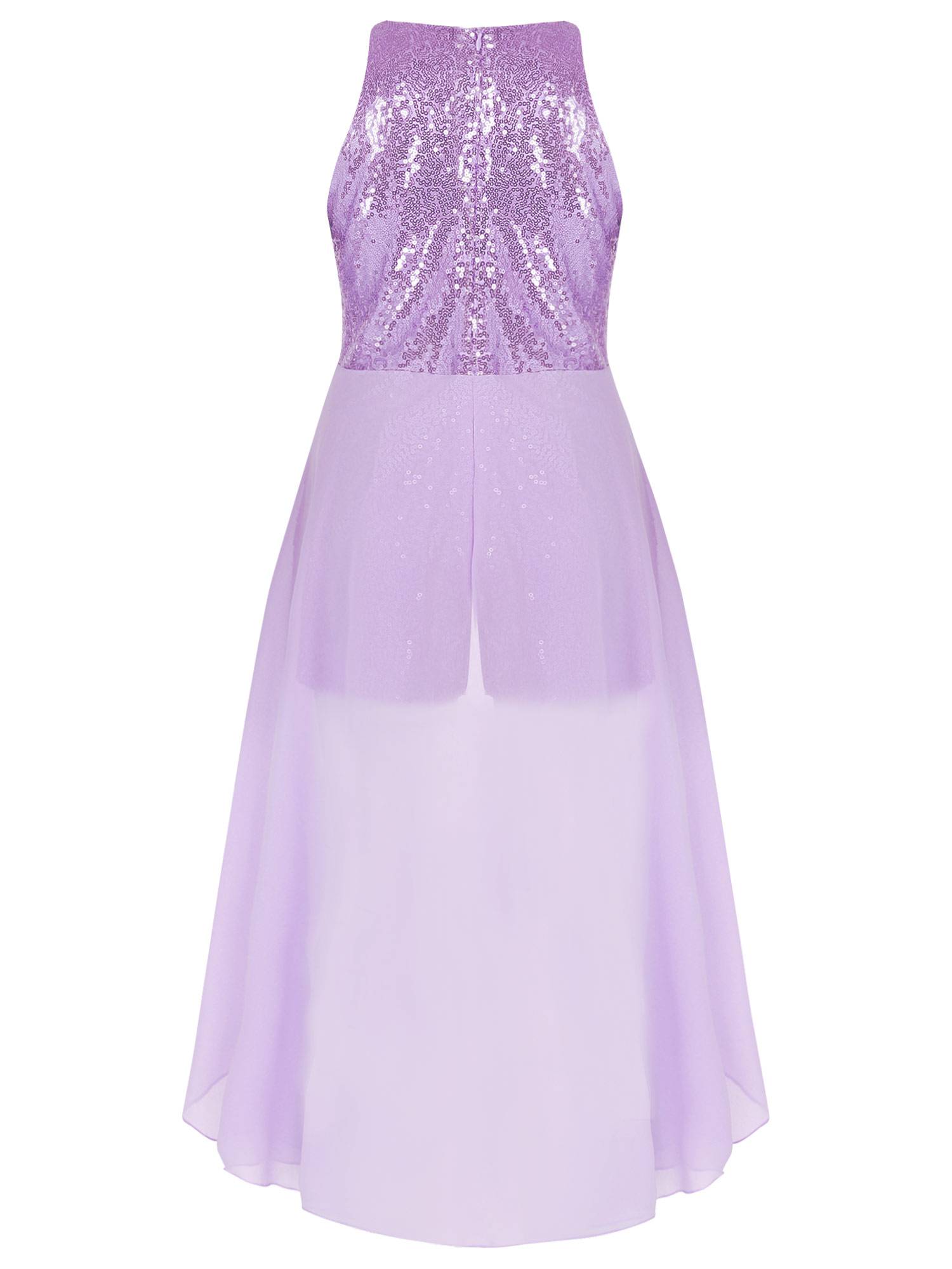 Kids Girls Sleeveless Sparkly Sequin Jumpsuit Dress