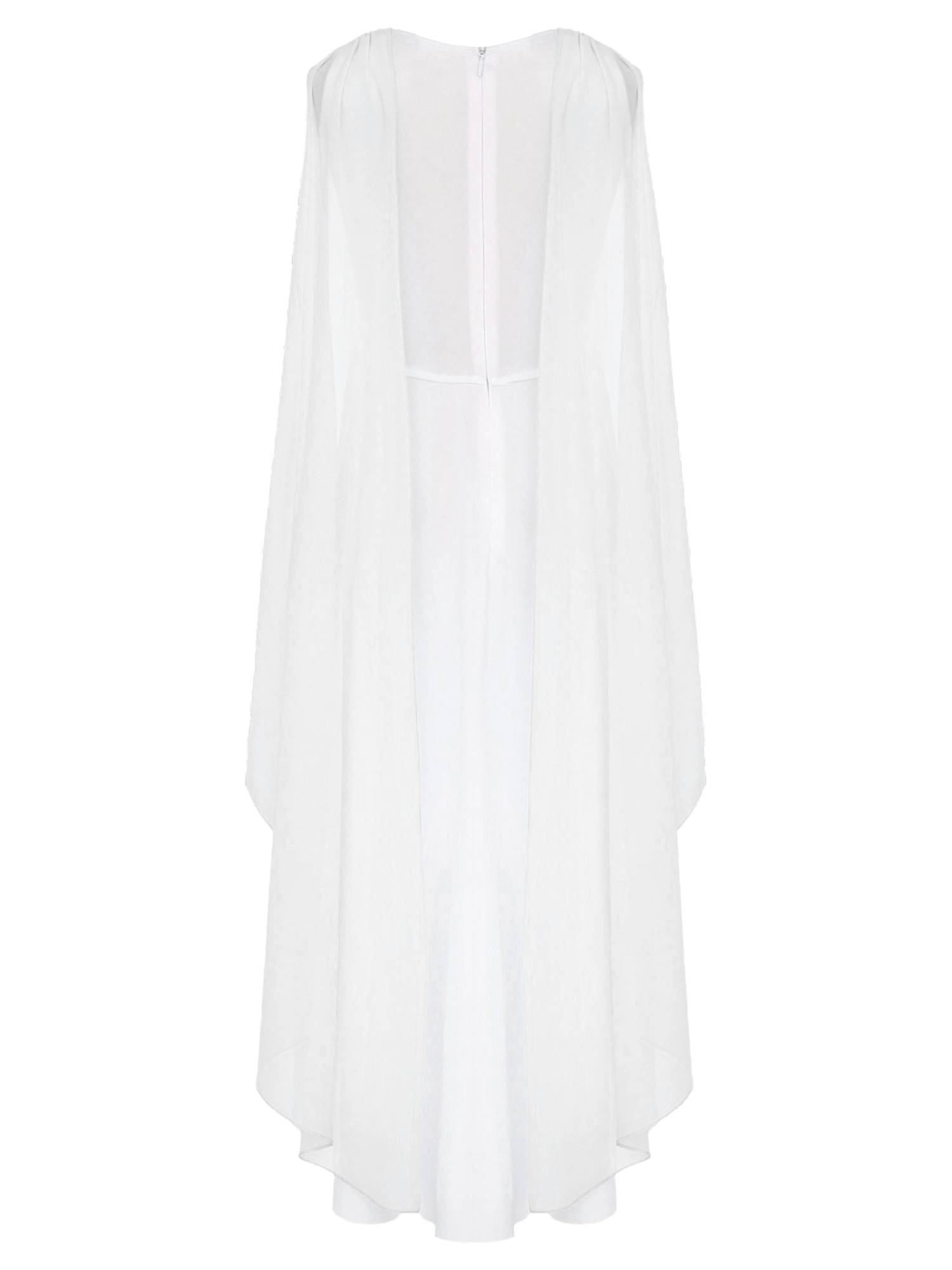 Kids Girls Sleeveless Shawl Flowy Hi-Lo Dress Halloween Greek Toga Costume