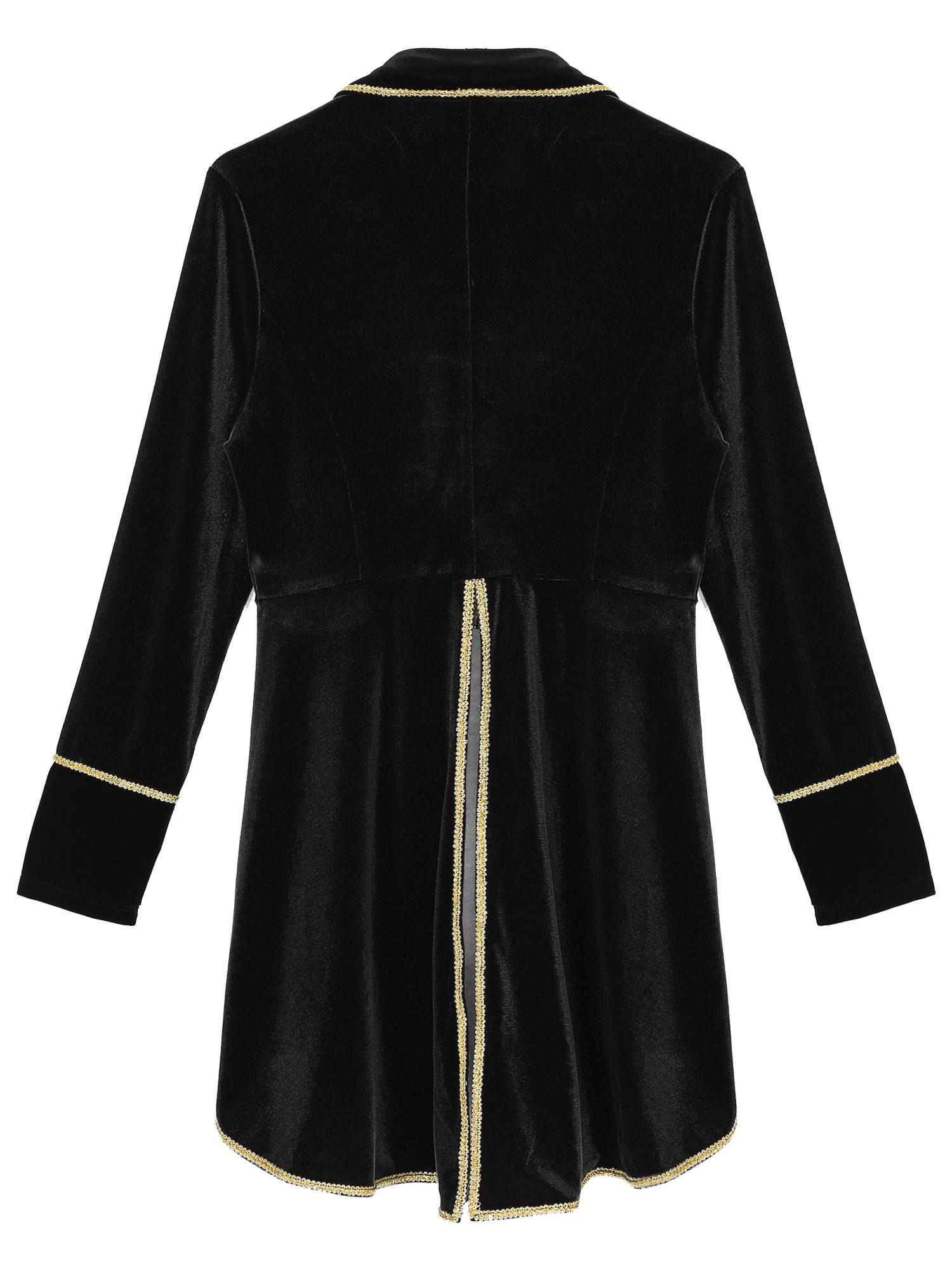 Men Velvet Long Sleeve Lapel Blazers Jacket for Halloween