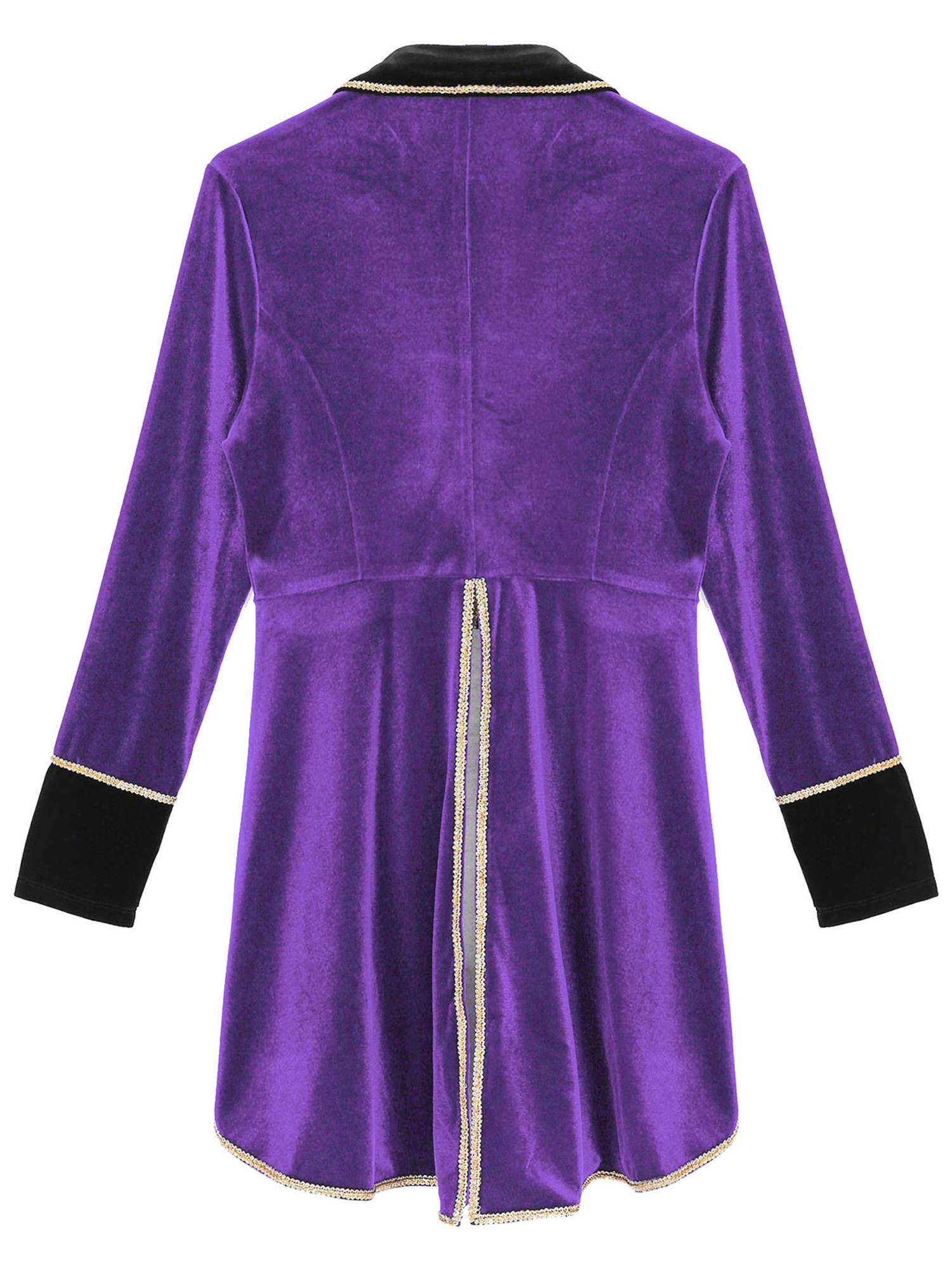 Men Velvet Long Sleeve Lapel Blazers Jacket for Halloween