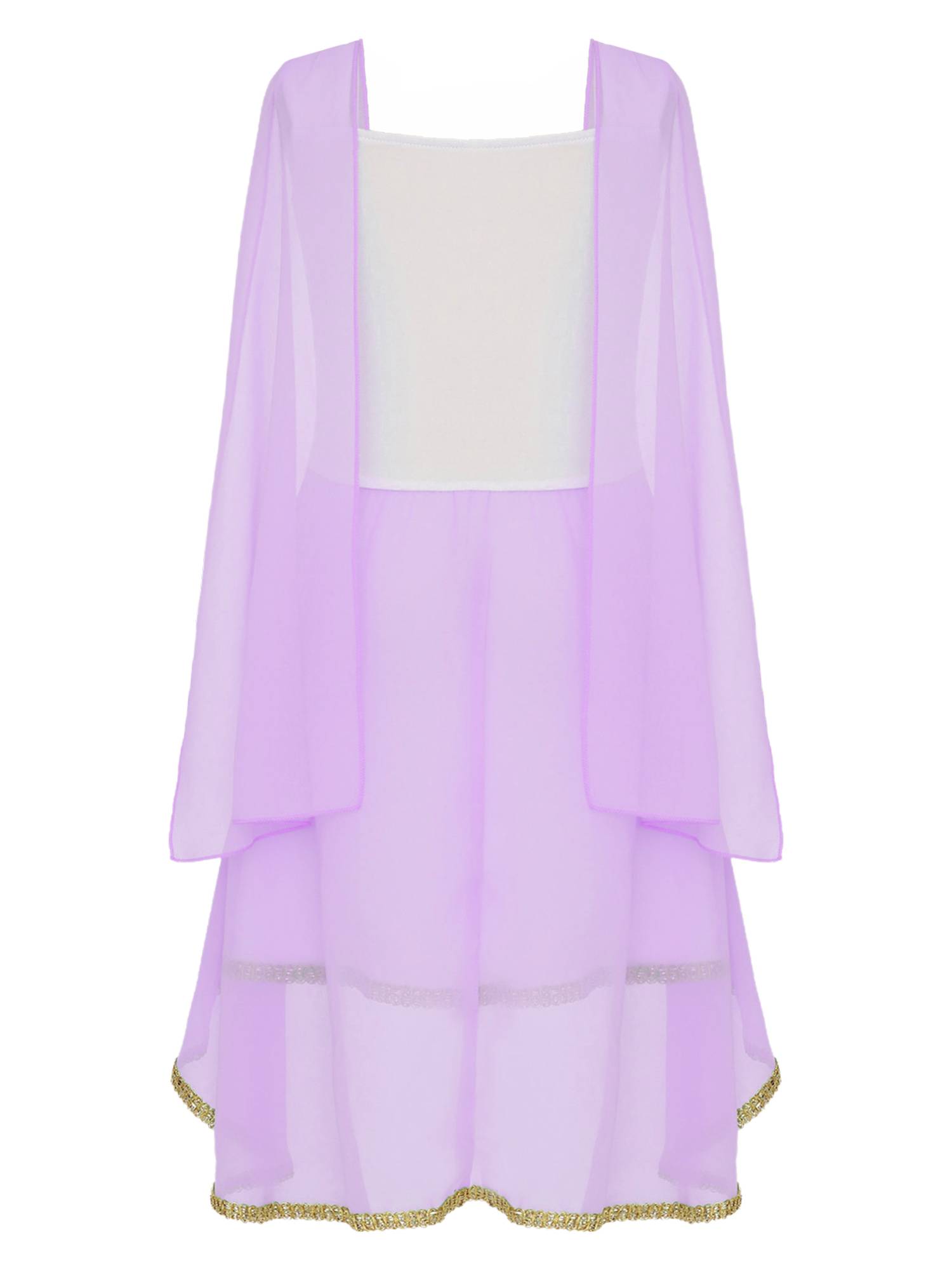 Girl Sleeveless Asymmetrical Dress Halloween Greek Toga Costume