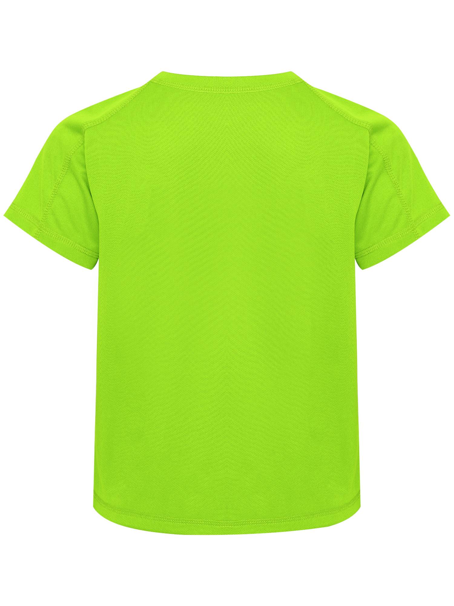 Kids Boys Short Raglan Sleeve Solid Color Moisture-Wicking Sports T-shirt