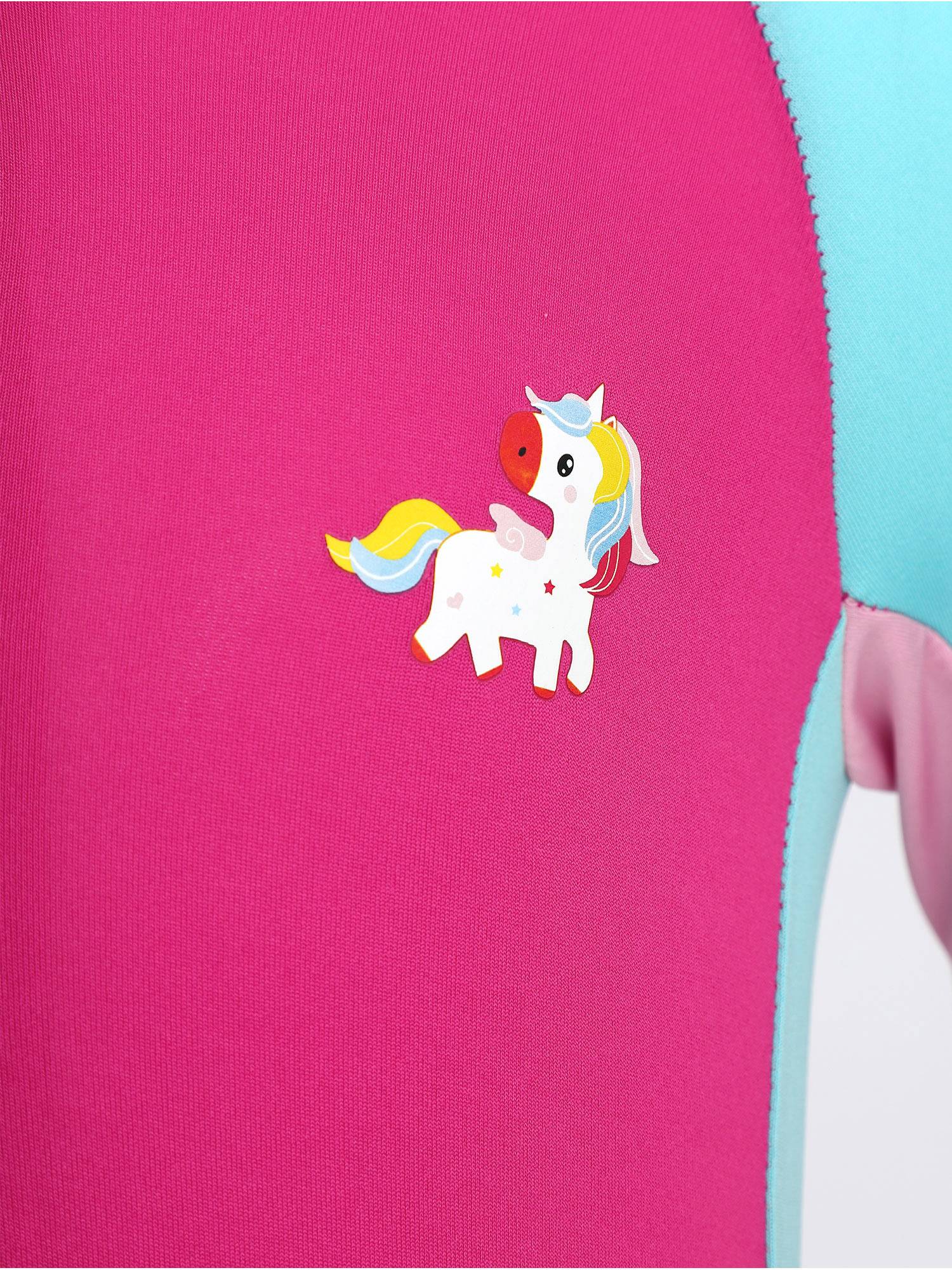 Girls Long Sleeve Zipper Full Body One Piece Swimsuit Jumpsuit