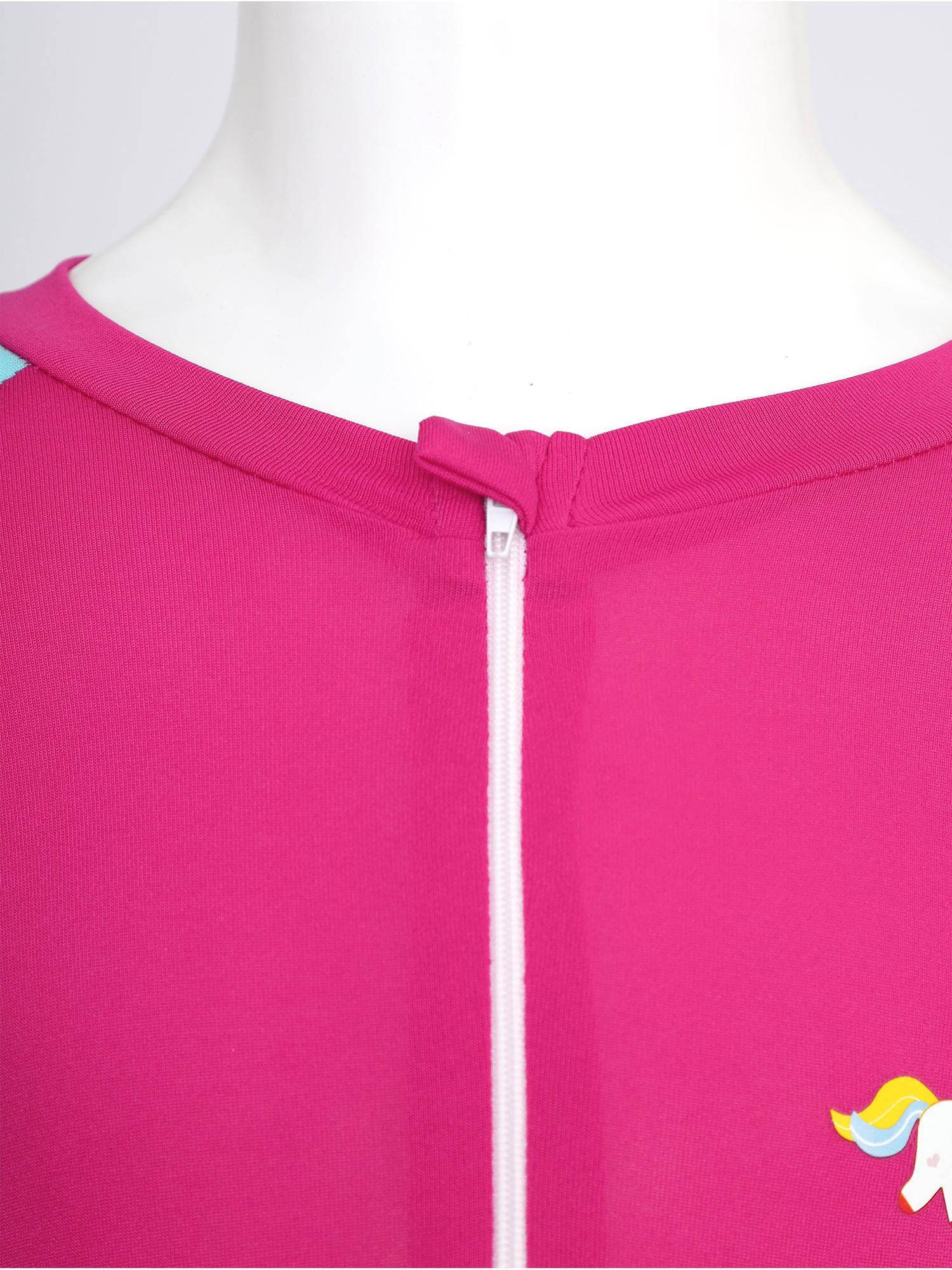 Girls Long Sleeve Zipper Full Body One Piece Swimsuit Jumpsuit