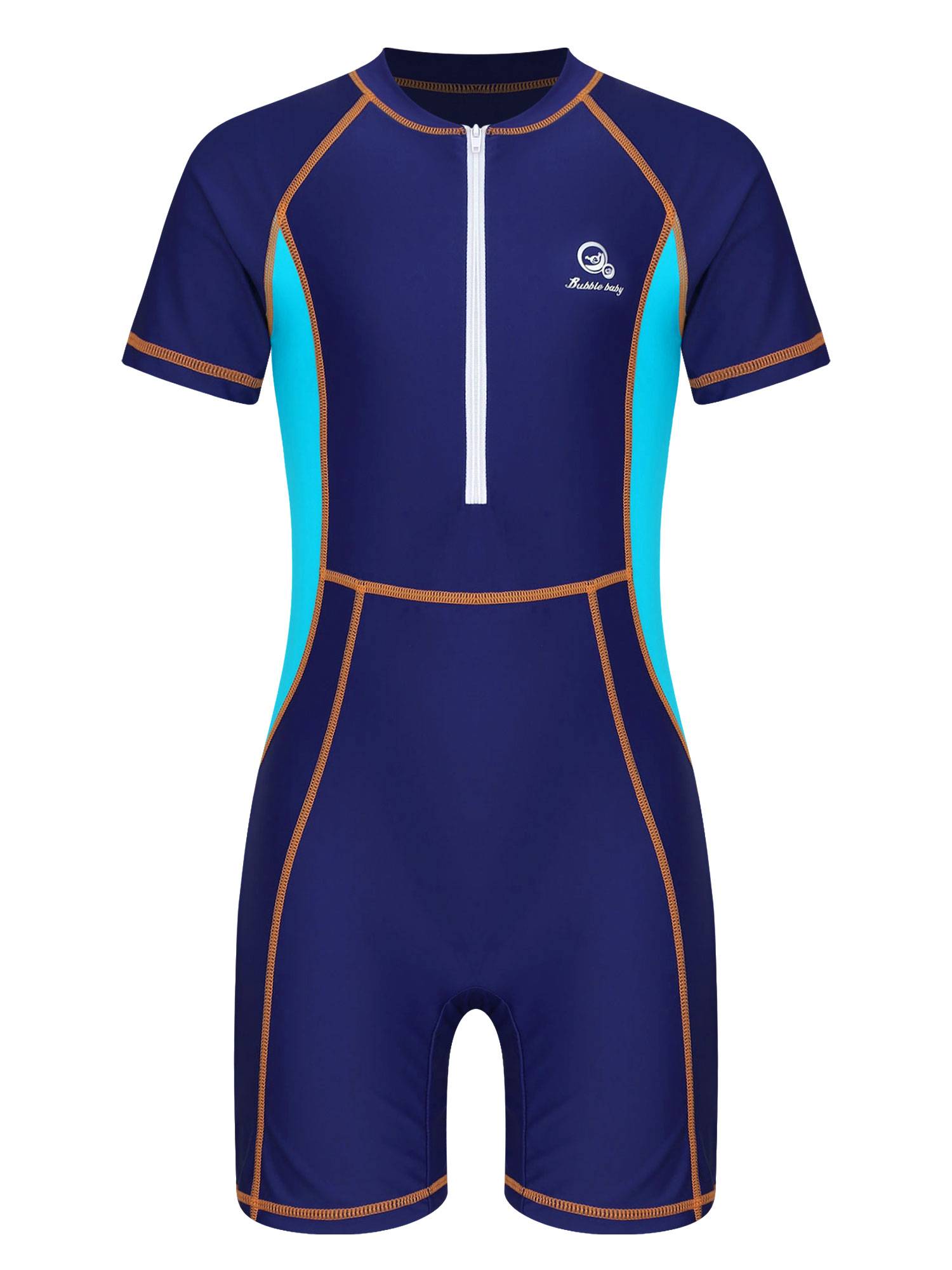 Kids Unisex One Piece Swimsuit Short Sleeve Beach Rash Guard