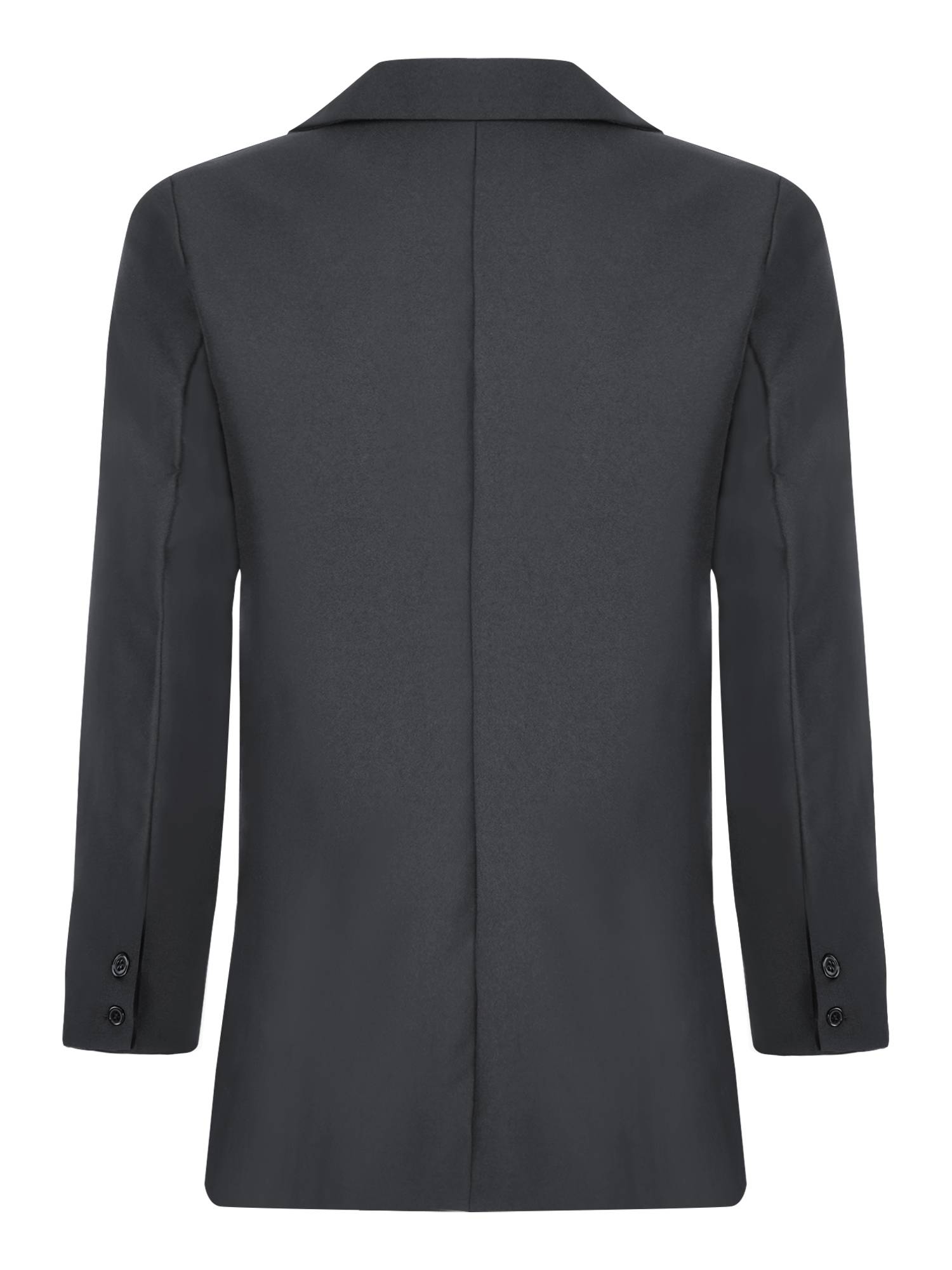 Women Solid Color Long Sleeve Notch Lapel Blazer