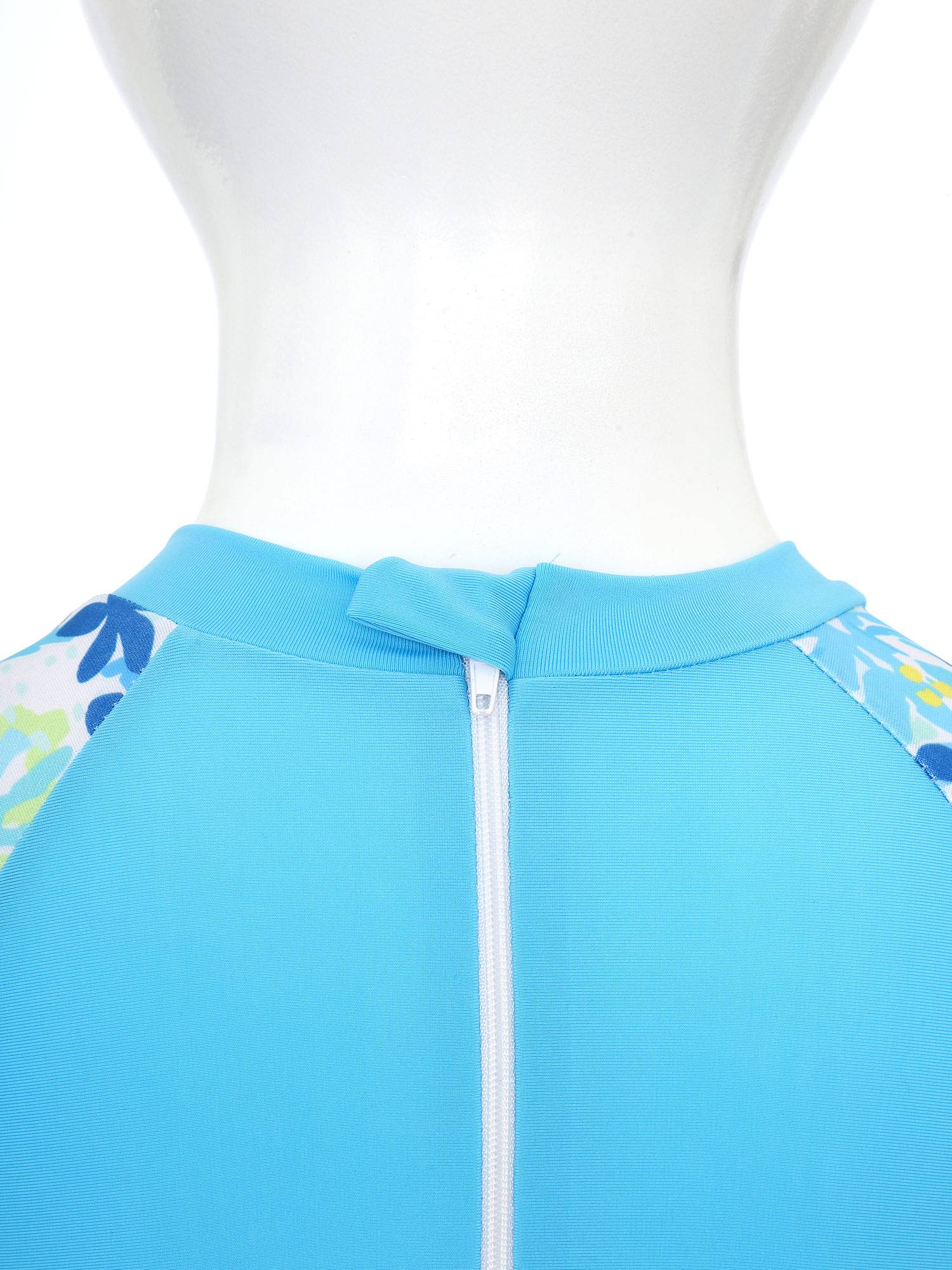 Boys One Piece Swimsuit Short Sleeve Zipper UPF 50+ Rash Guard