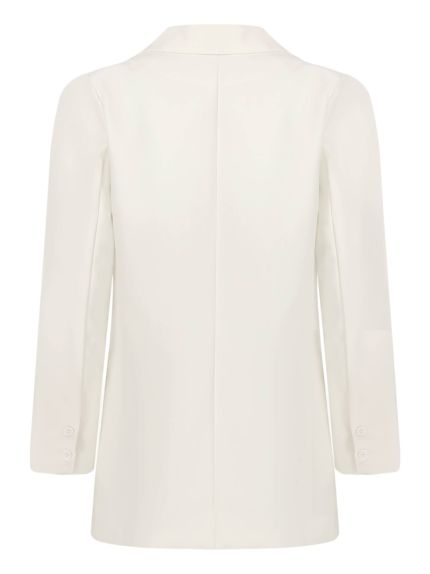 Women Solid Color Long Sleeve Notch Lapel Blazer