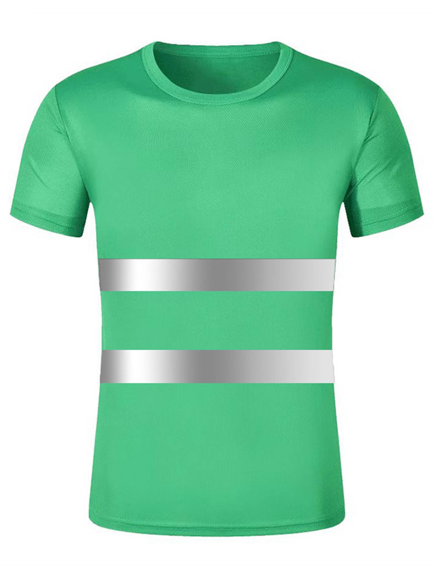 Men Round Neck Short Sleeve Reflective T-shirt for Cycling