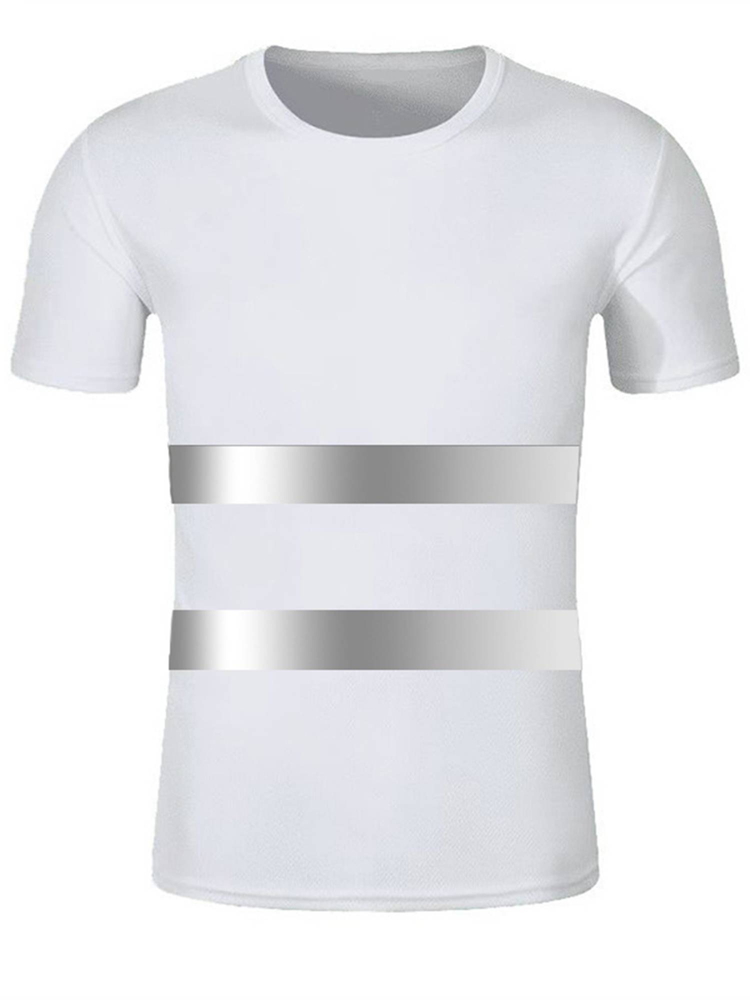 Men Round Neck Short Sleeve Reflective T-shirt for Cycling