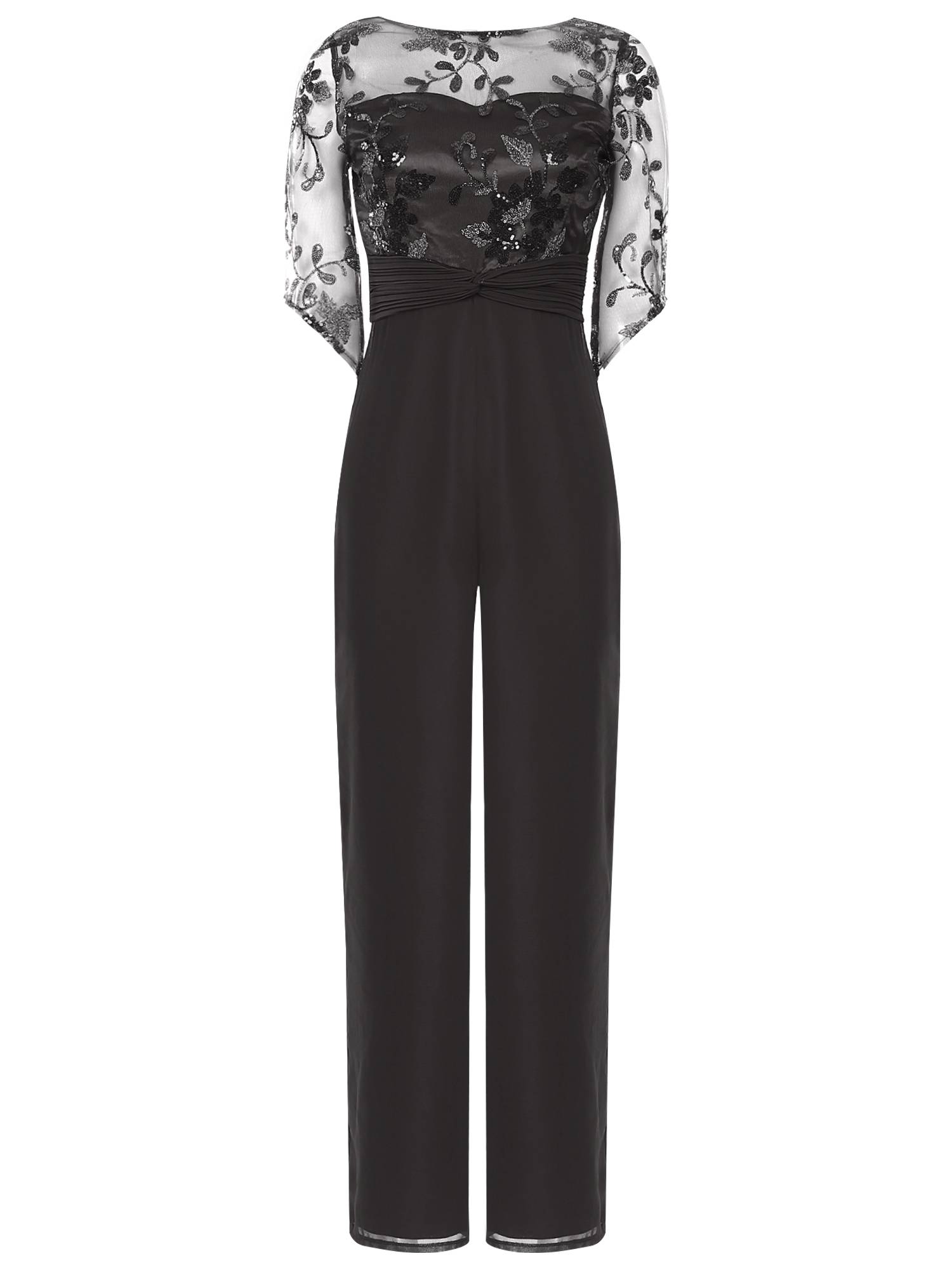 Women Sequined Mesh Short Sleeve Cocktail Jumpsuit