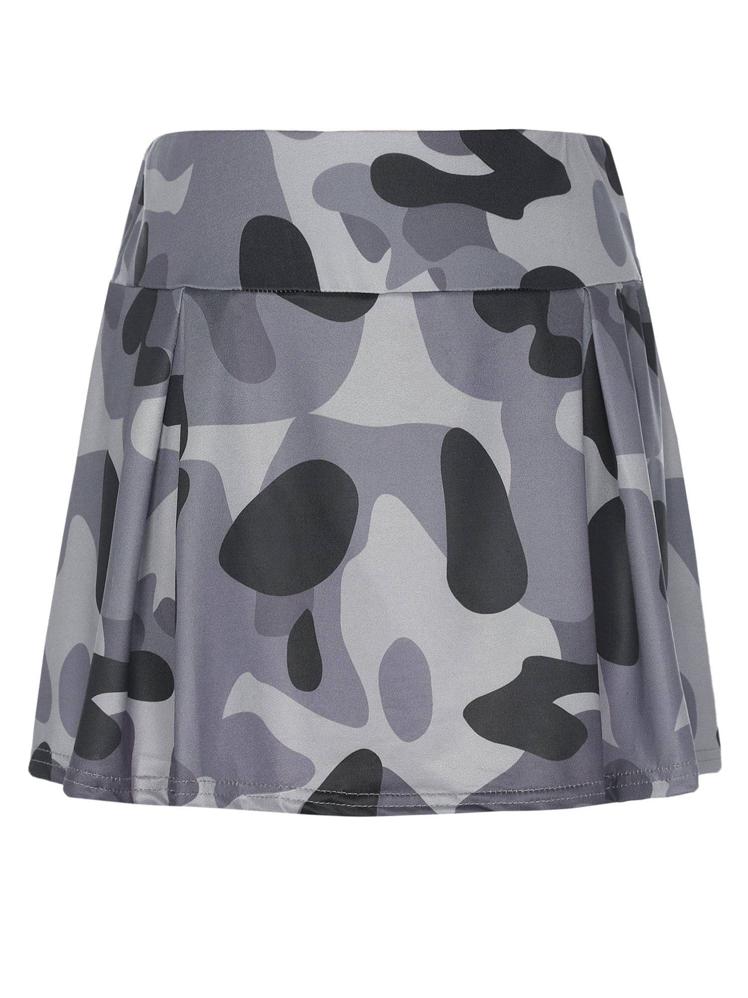 Women A-line High Waist Pleated Sport Skirt for Tennis Golf