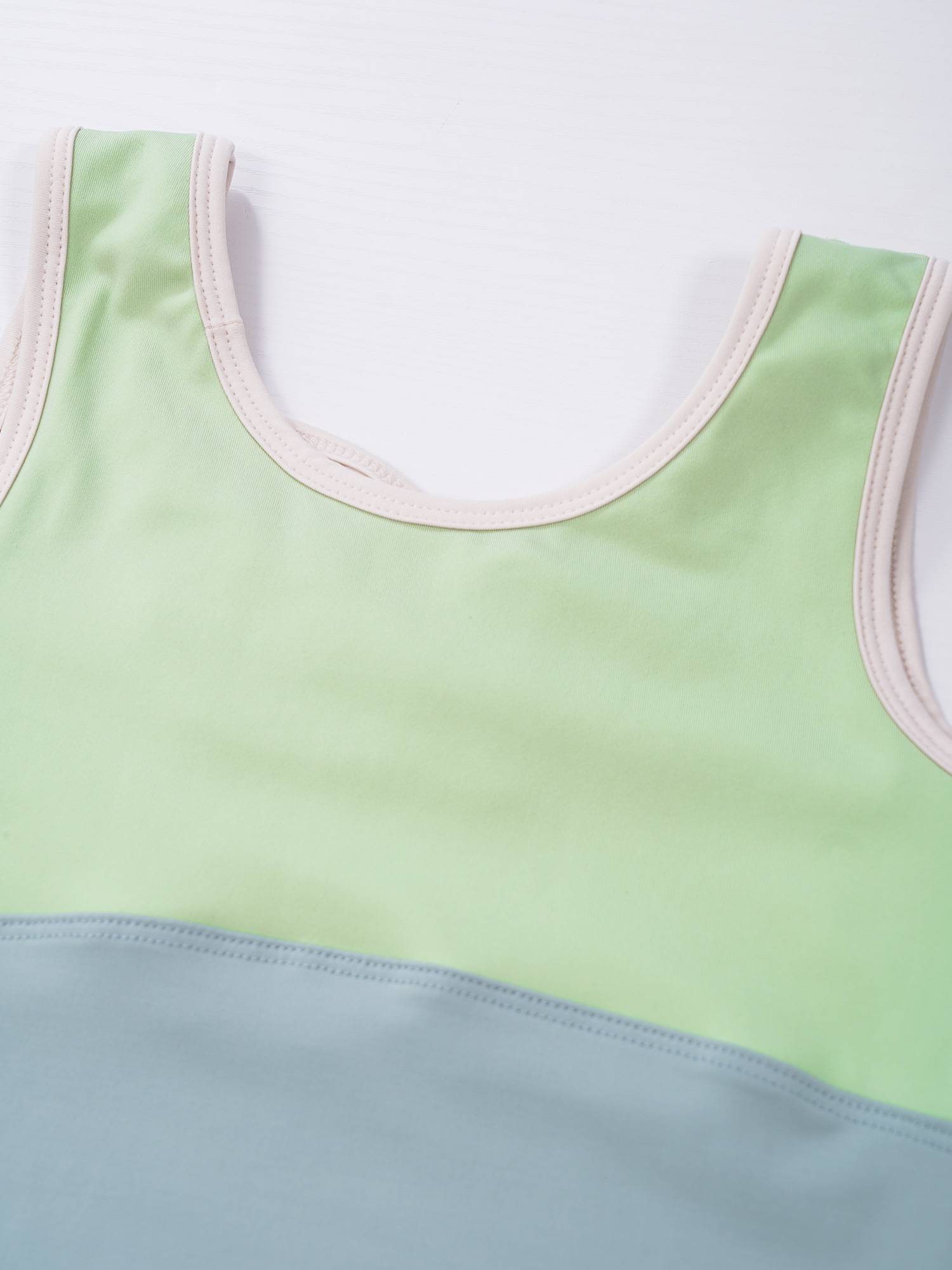 Kids Girls Color Block Crisscross Sleeveless Gymnastics Leotard