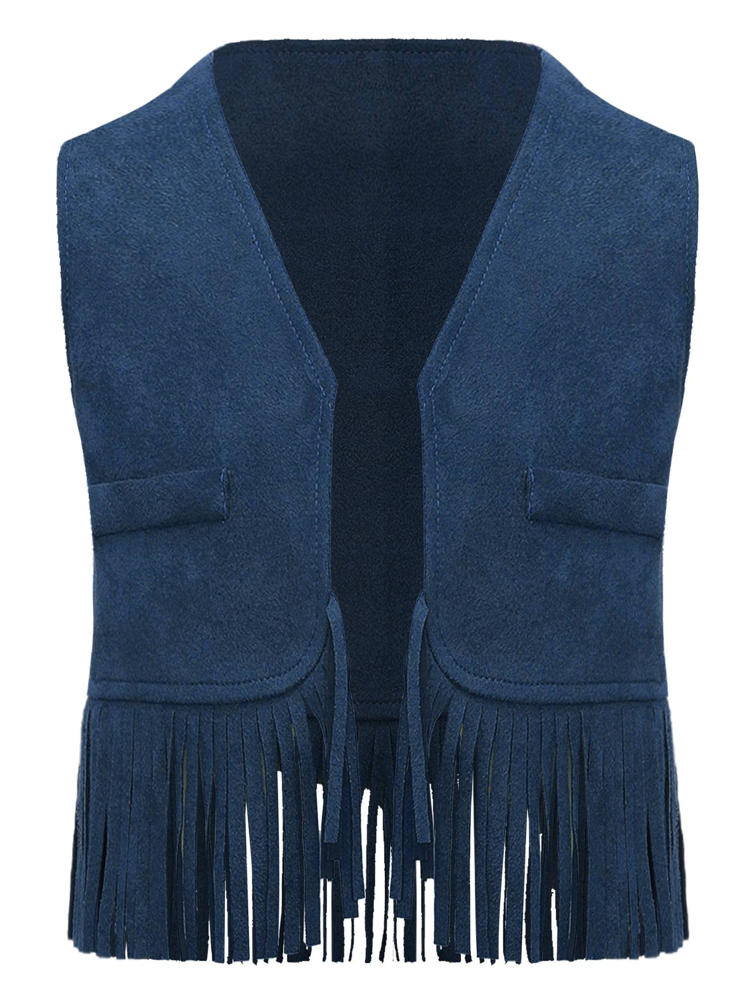 Baby/Toddler Boy Sleeveless Suede Tassels Cowboy Vest