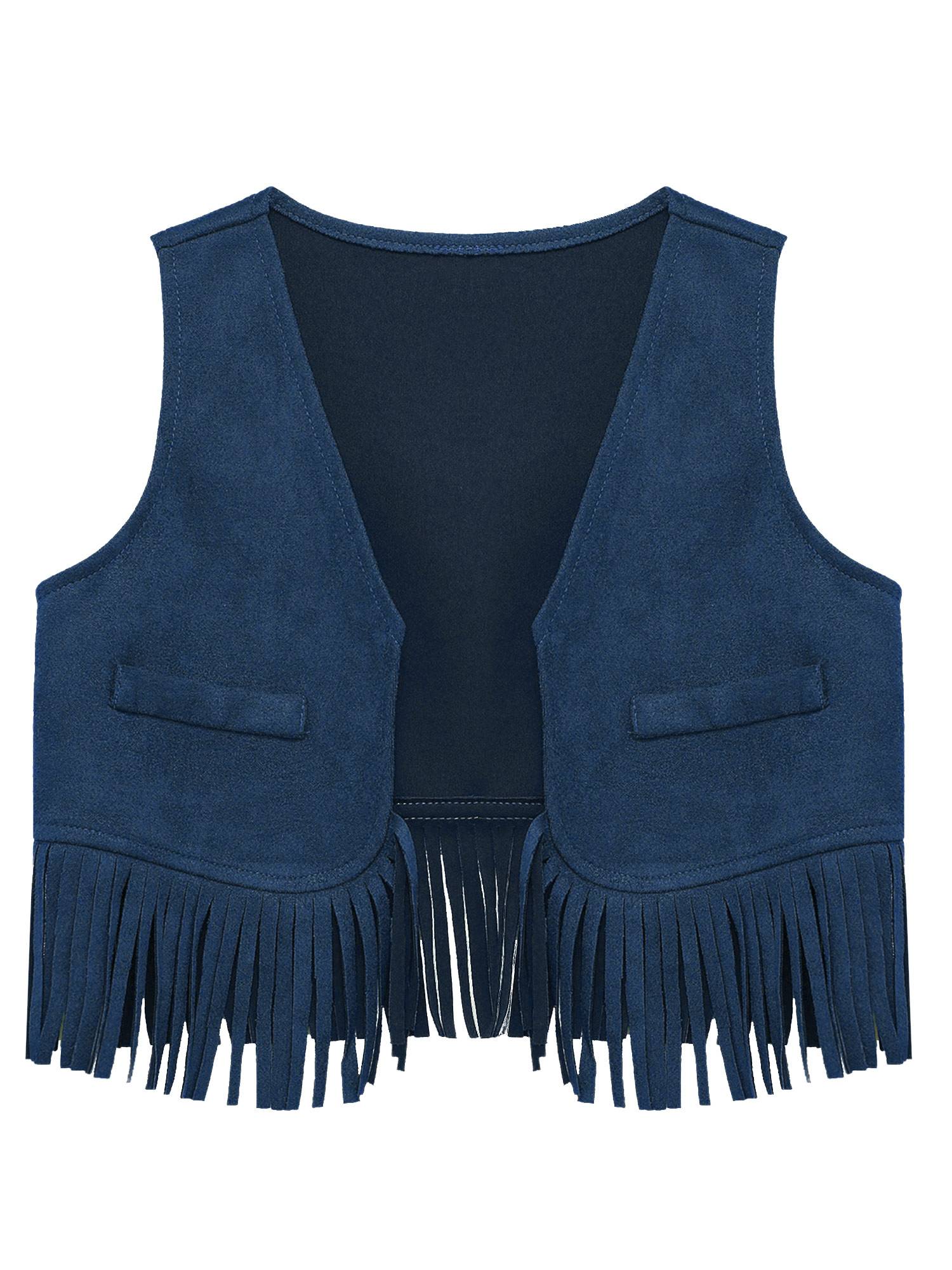 Baby/Toddler Boy Sleeveless Suede Tassels Cowboy Vest