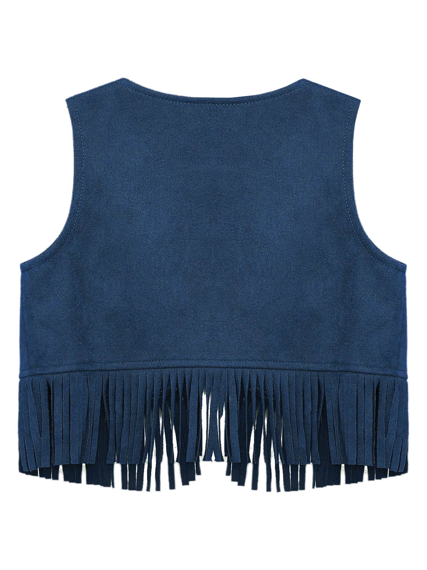 Baby/Toddler Boy Sleeveless Suede Tassels Cowboy Vest