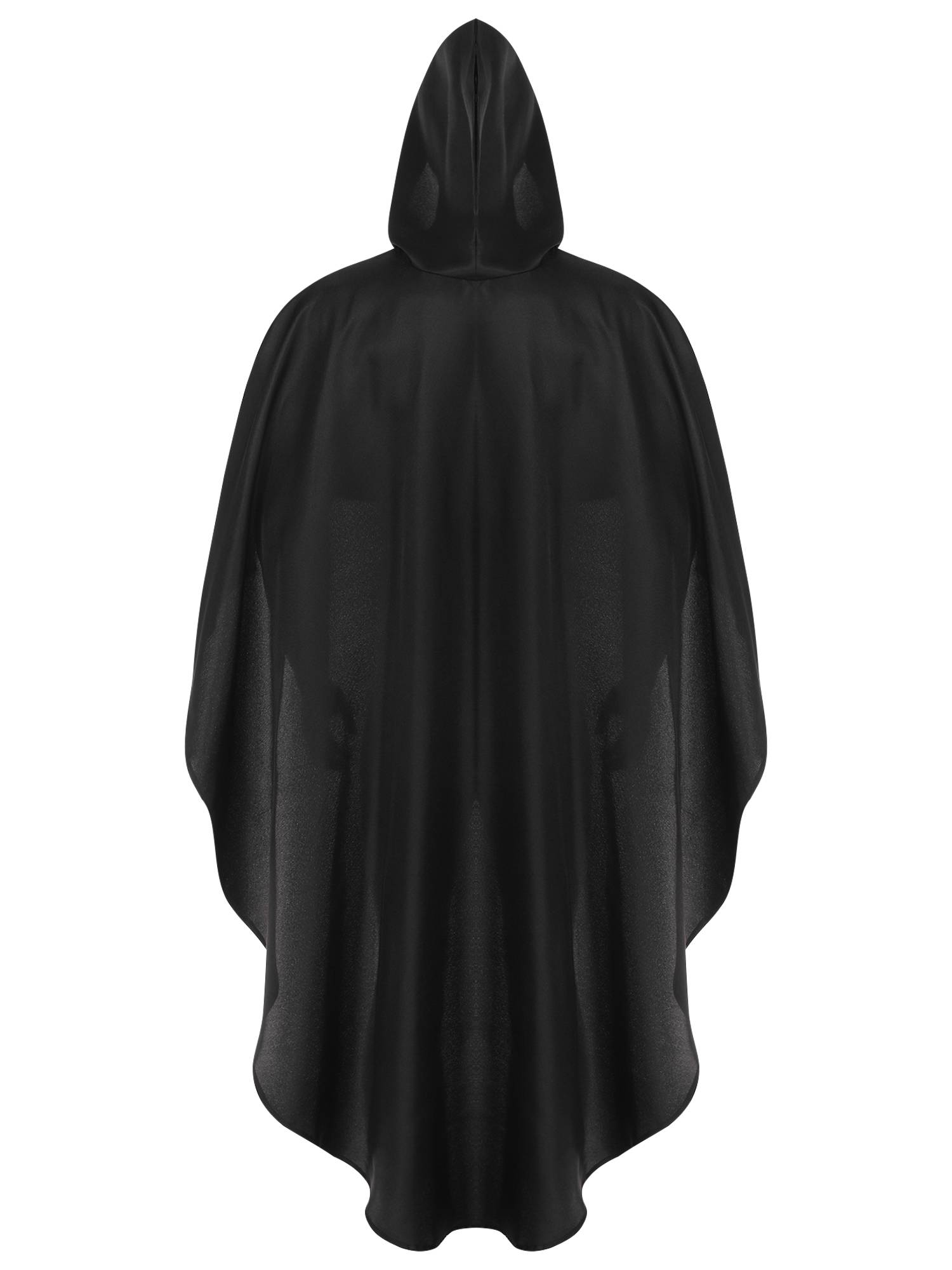 Men Halloween High-low Hem Hooded Cloak Vampire Wizard Gothic Costume