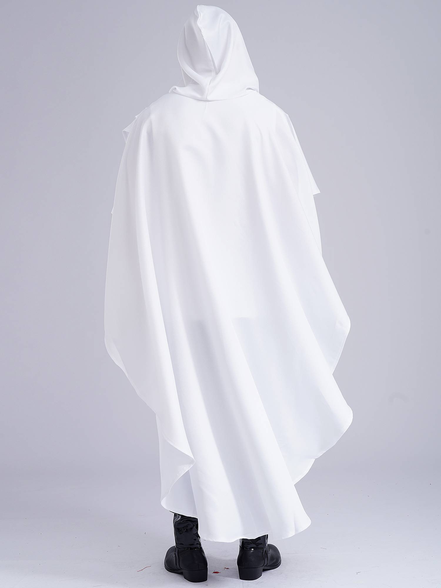 Men Halloween High-low Hem Hooded Cloak Vampire Wizard Gothic Costume