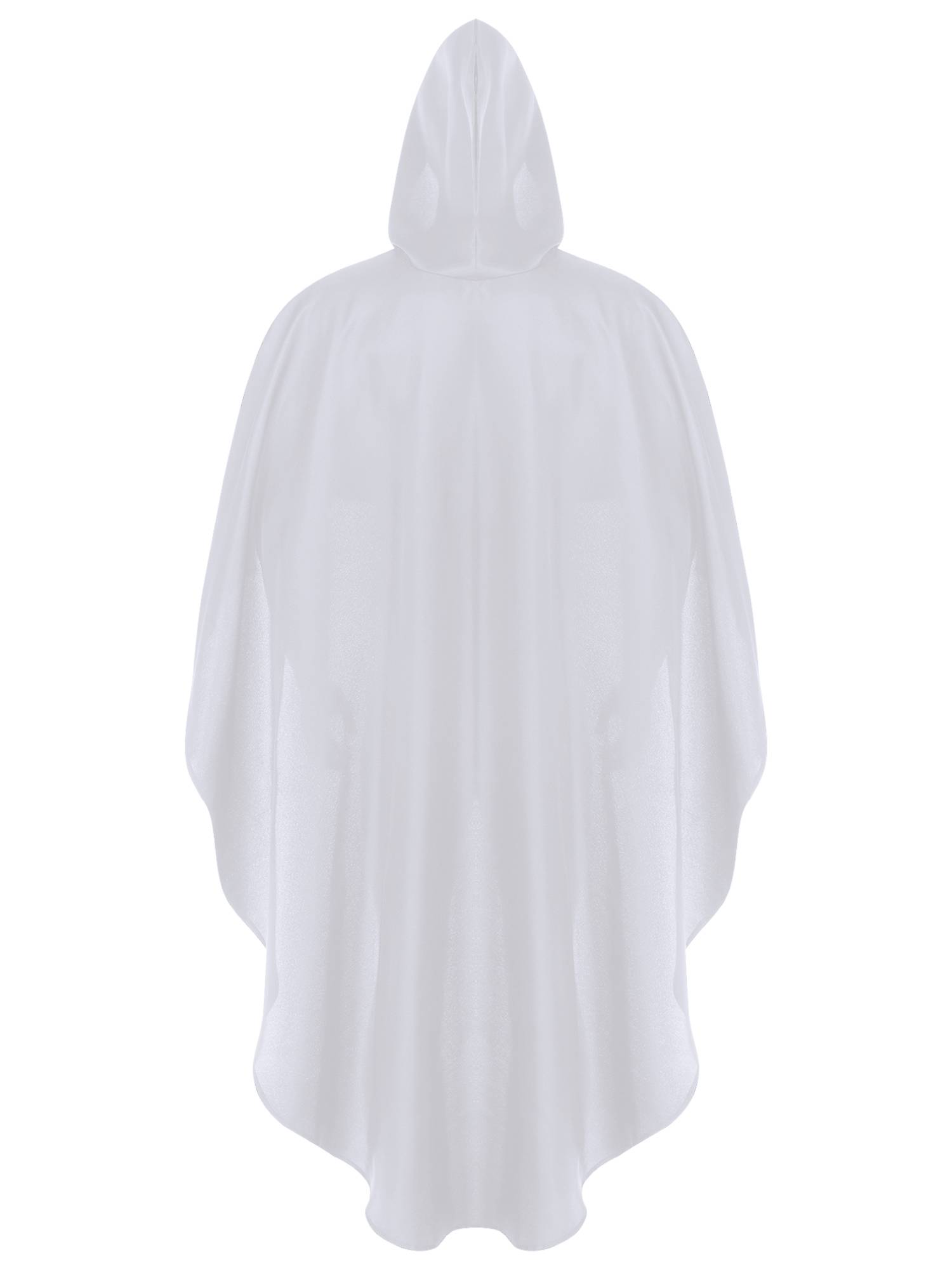 Men Halloween High-low Hem Hooded Cloak Vampire Wizard Gothic Costume